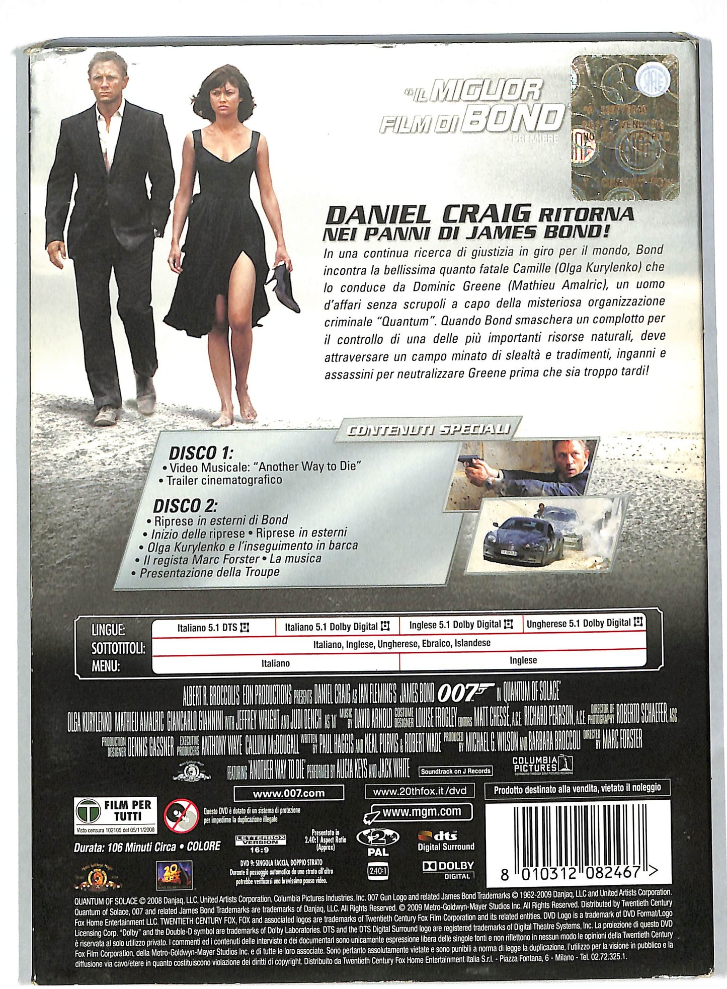 EBOND Agente 007 - Quantum of Solace EDIZIONE SPECIALE DVD DB568739