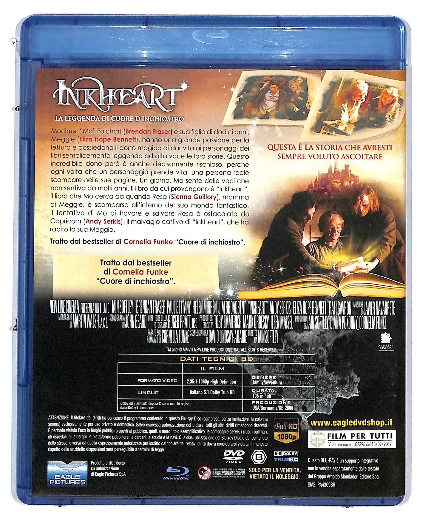 EBOND Inkheart - La leggenda di cuore d'inchiostro EDITORIALE BLURAY DB574619