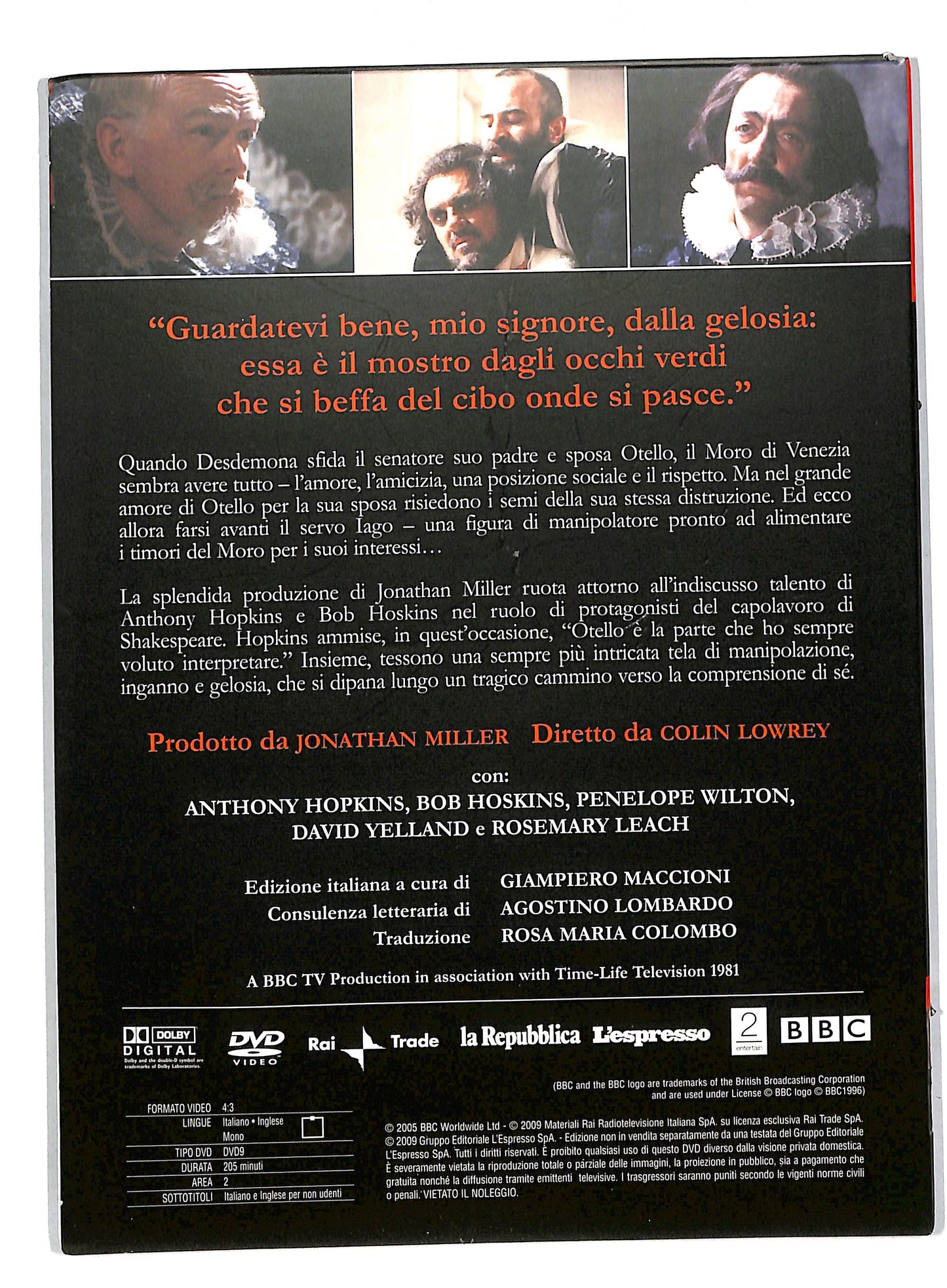EBOND The Shakespeare 1 - Otello DIGIPACK EDITORIALE DVD DB575321