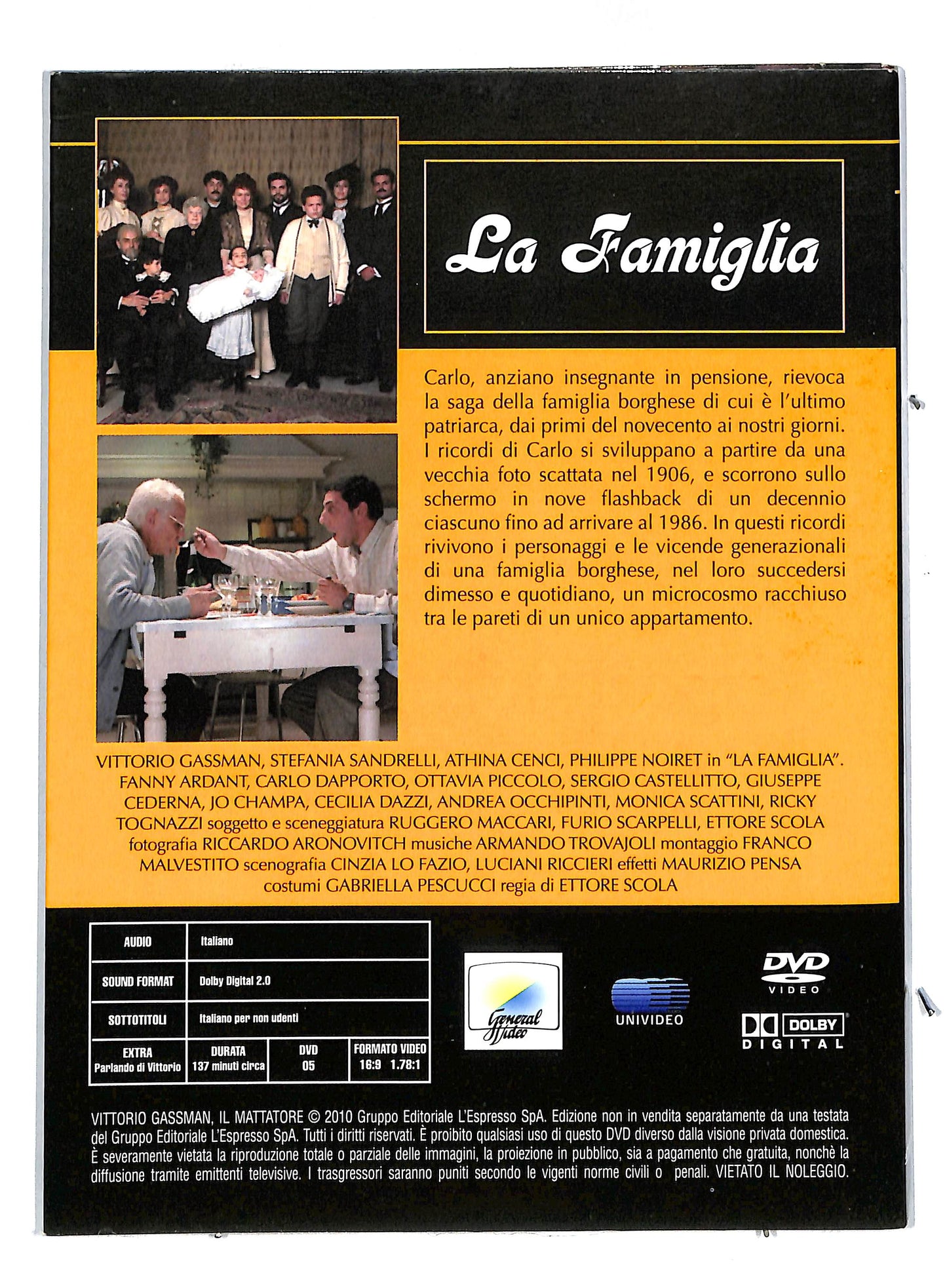 EBOND Ettore scola - la famiglia EDITORIALE DIGIPACK DVD DB575333
