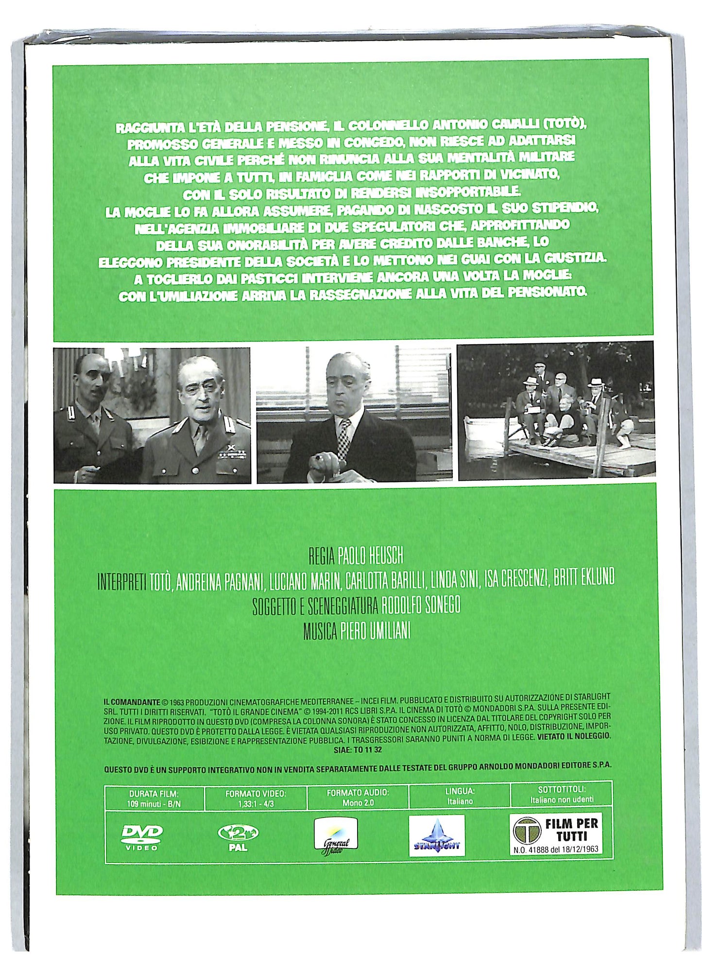 EBOND Il grande cinema di Toto - Il comandante EDITORIALE DVD DB575345