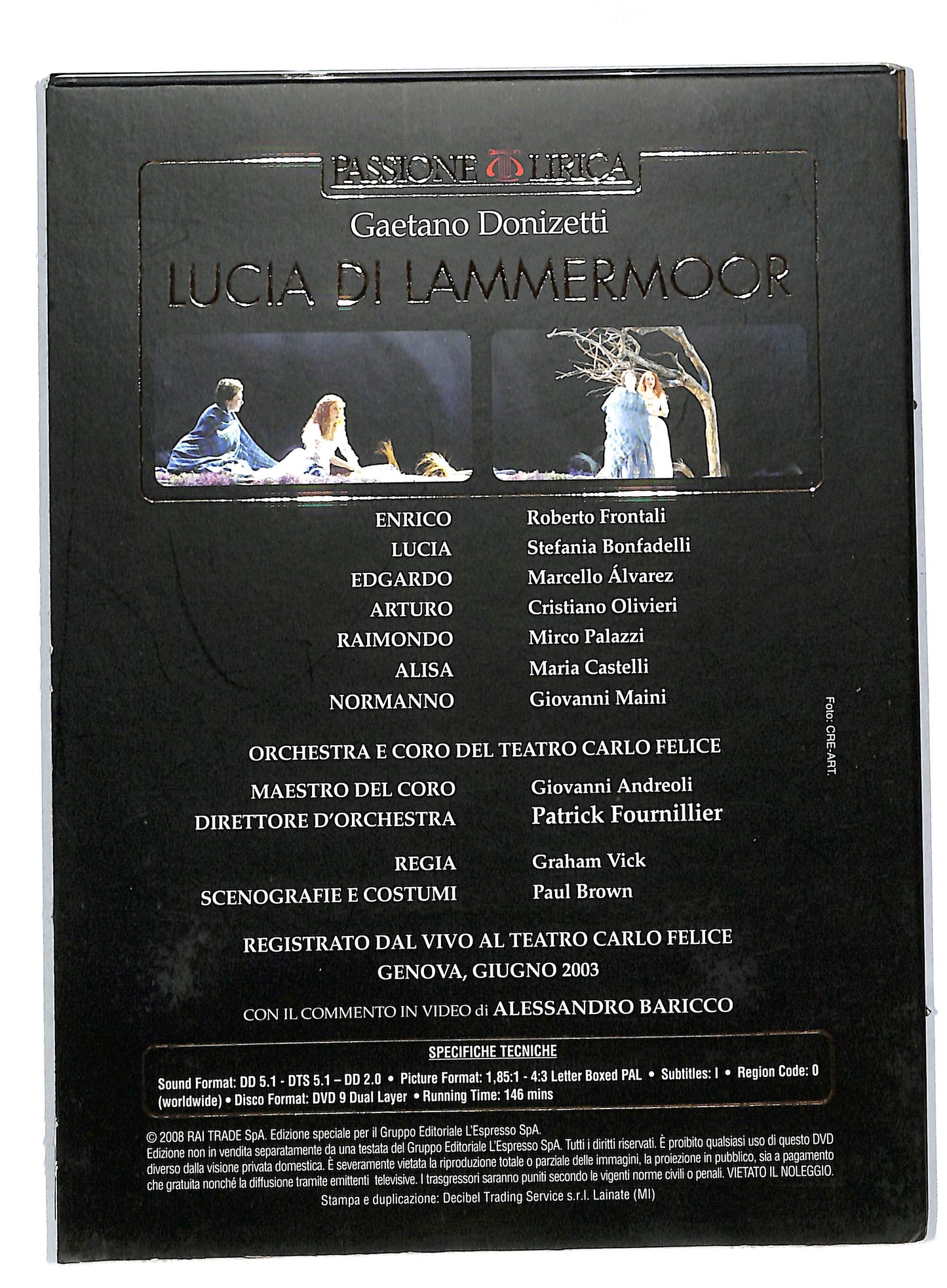 EBOND Passione Lirica - Lucia di Lammermoor EDITORIALE DIGIPAK DVD DB575350