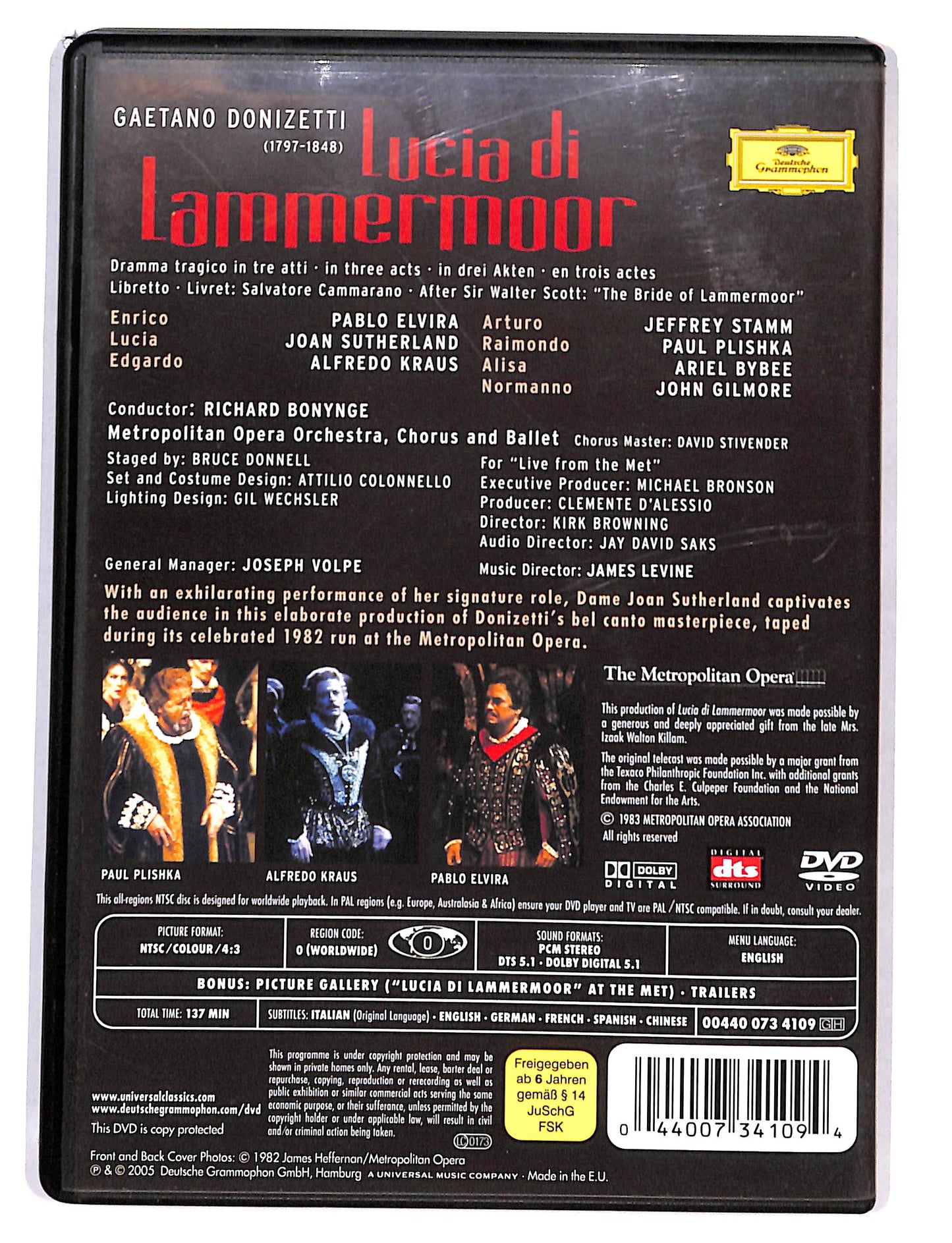 EBOND Donizetti - Lucia di Lammermoor - Bonynge DVD DB577429