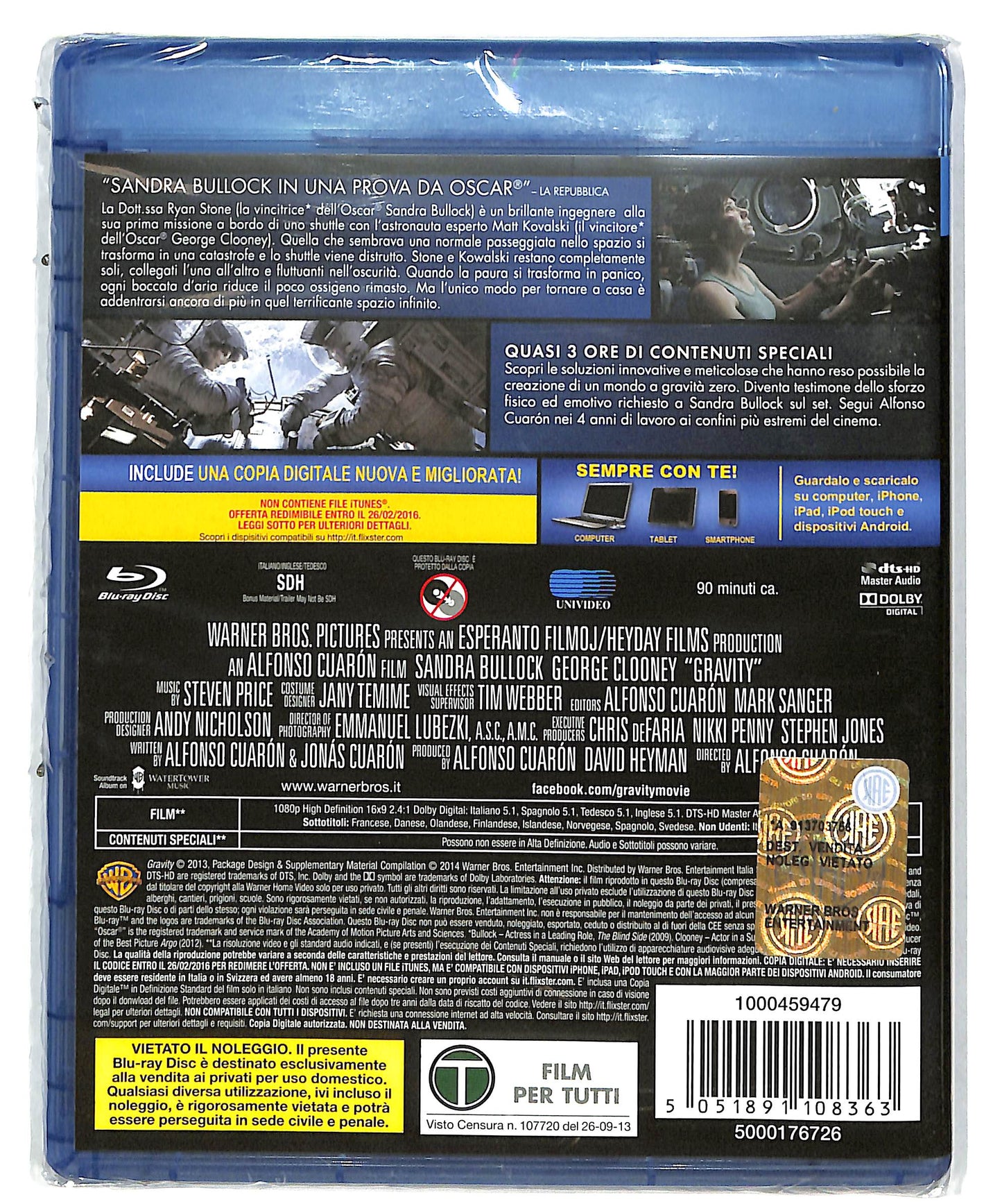EBOND Gravity BLURAY + Copia Digitale BLURAY DB577664