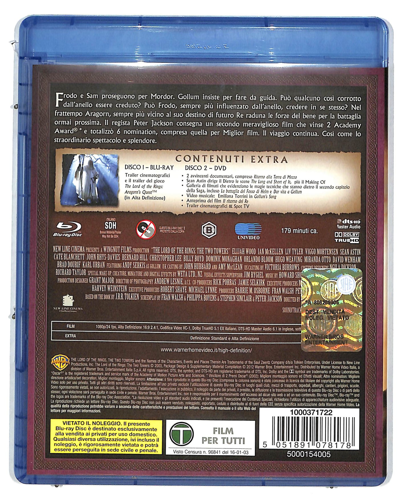 EBOND Il Signore degli Anelli - Le due torri BLURAY DB577667
