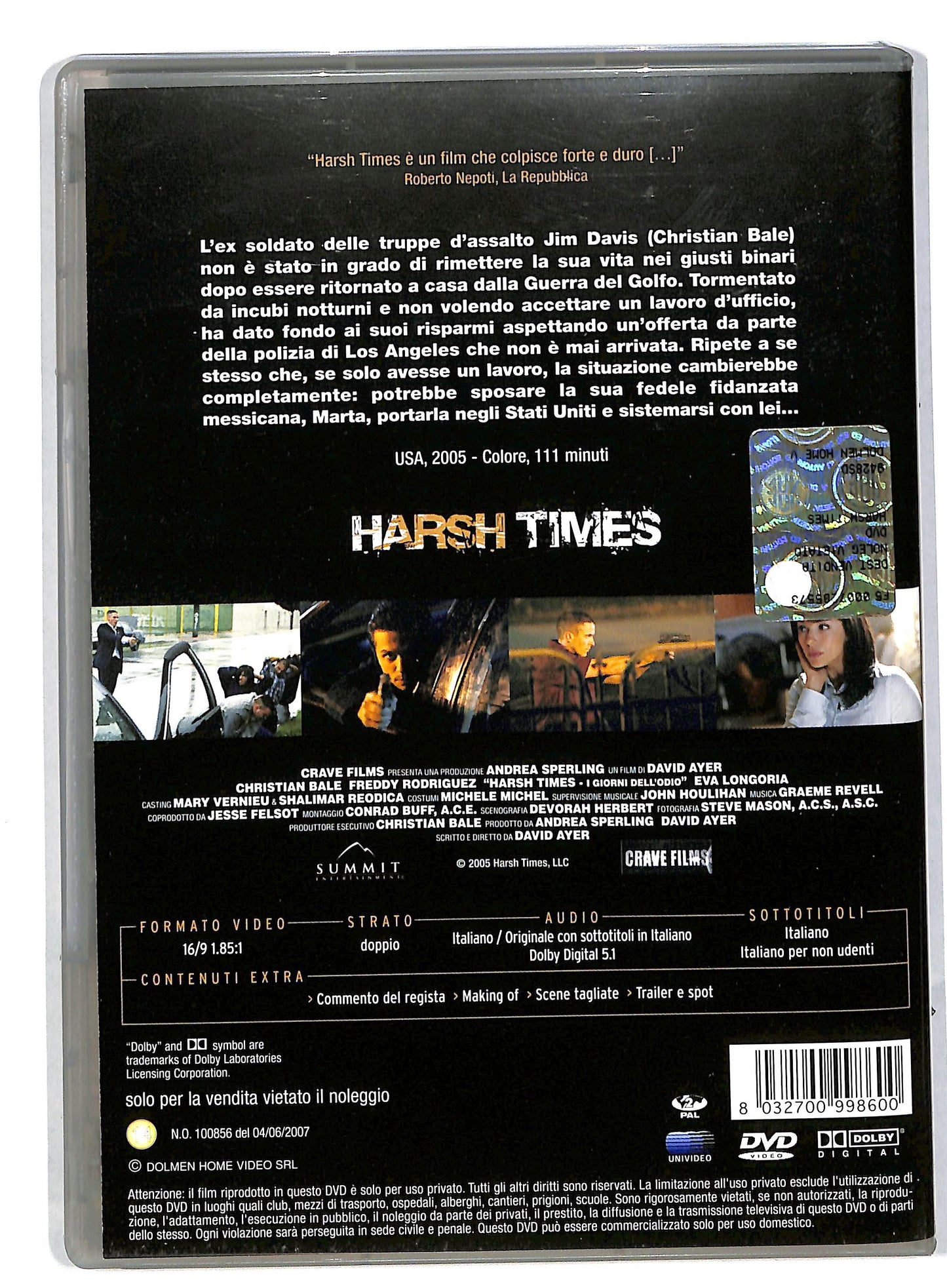 EBOND Harsh times - i giorni dell'odio DVD DB578161