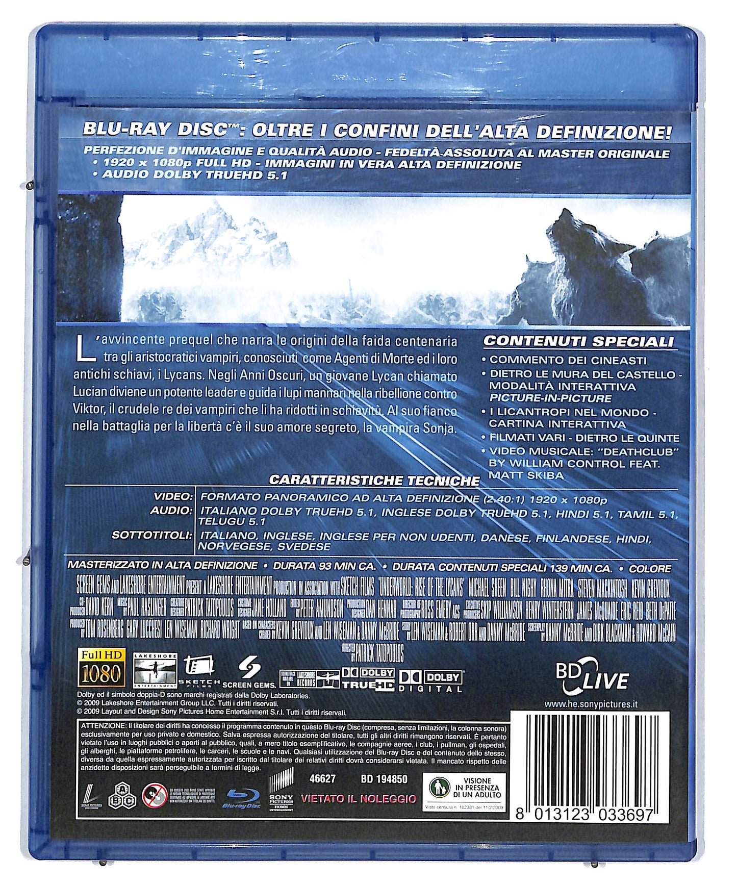 EBOND Underworld - la ribellione dei lycans BLURAY DB578302