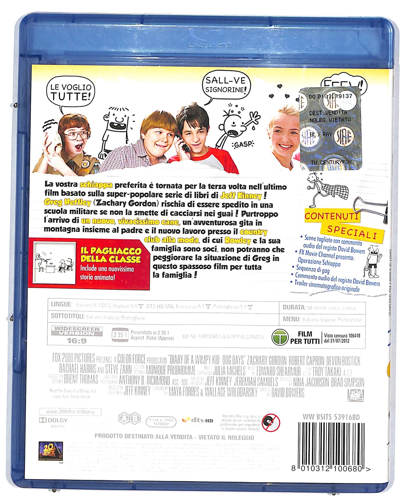 EBOND Diario Di Una Schiappa 3 - Vita Da Cani BLURAY DB578307