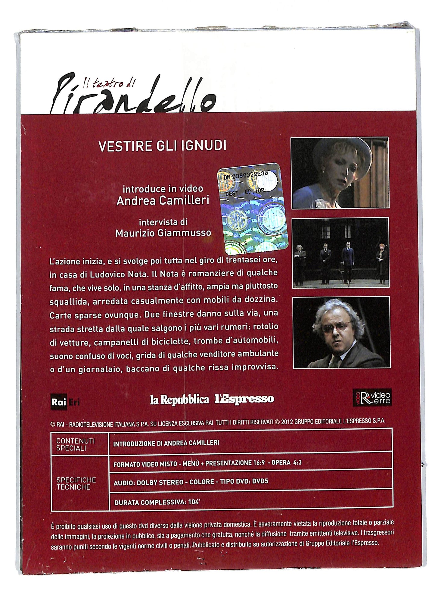EBOND Vestire gli ignudi EDITORIALE DIGIPACK DVD DB579228