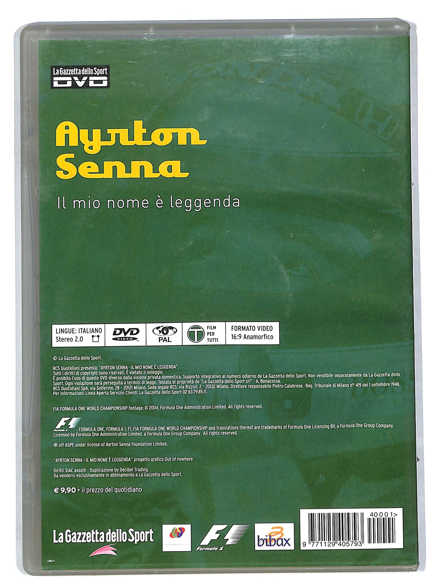 EBOND Ayrton senna - il mio nome e leggenda EDITORIALE DVD DB579248