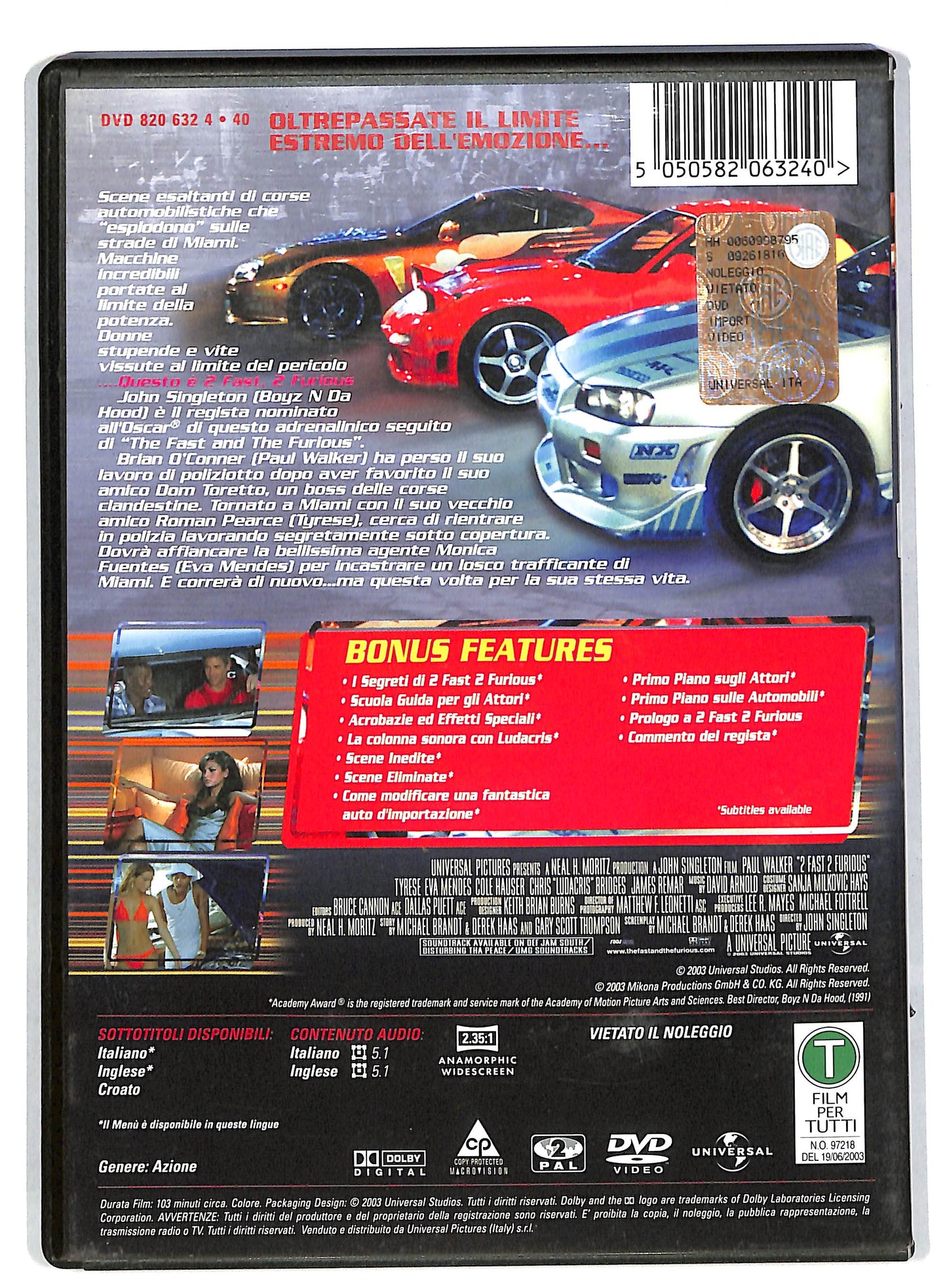 EBOND 2 Fast 2 Furious DVD DB579250