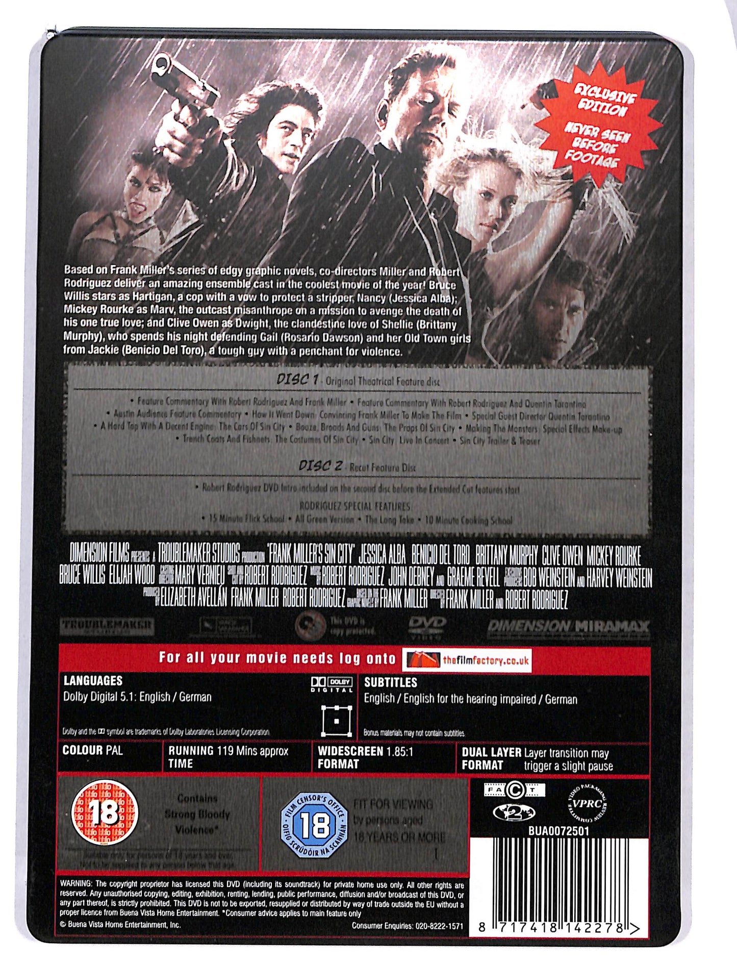 EBOND Sin City (Collector's Edition) STEELBOOK DVD DB580604