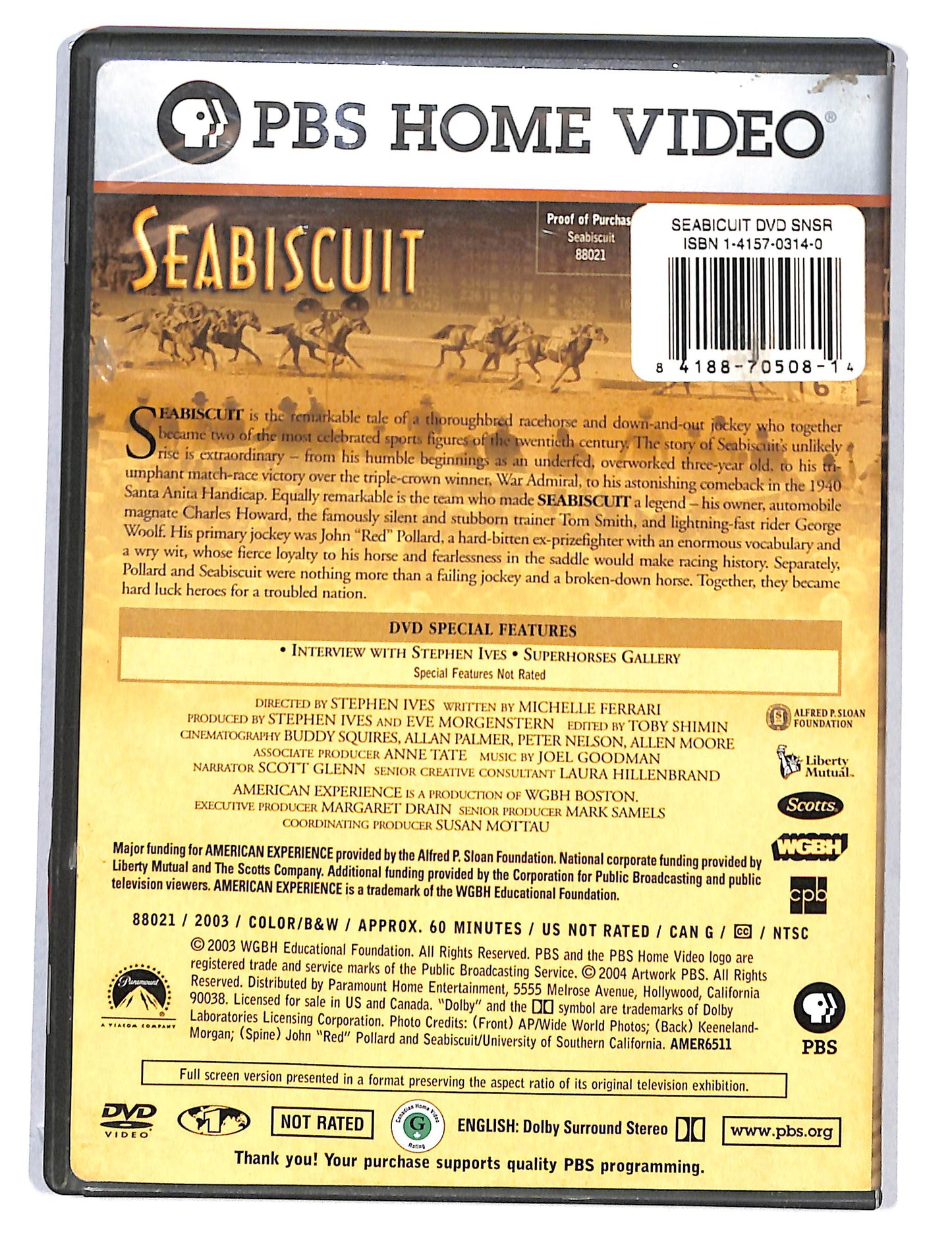 EBOND Seabiscuit - American Experience DVD DB582107