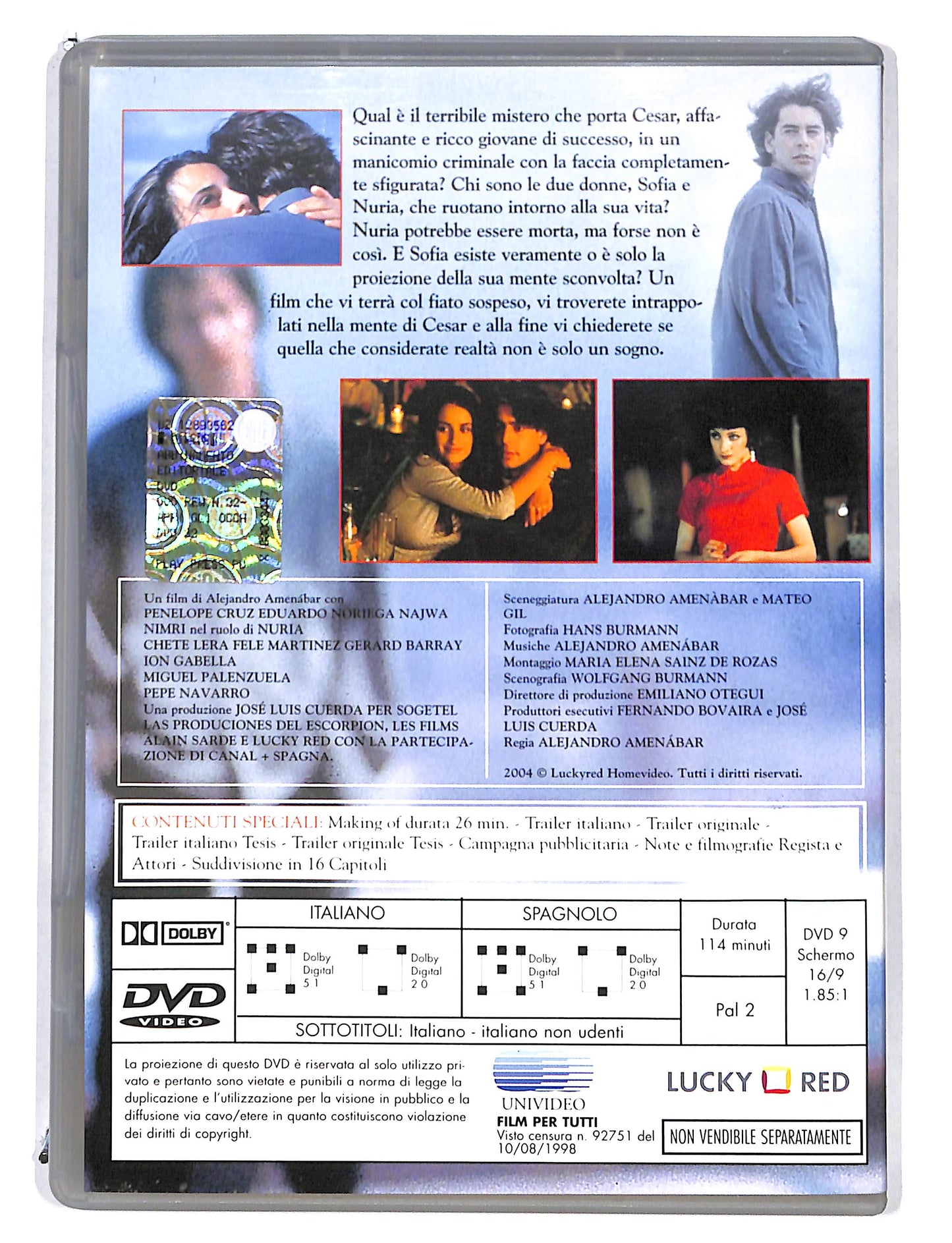 EBOND Apri gli occhi EDITORIALE DVD DB582301