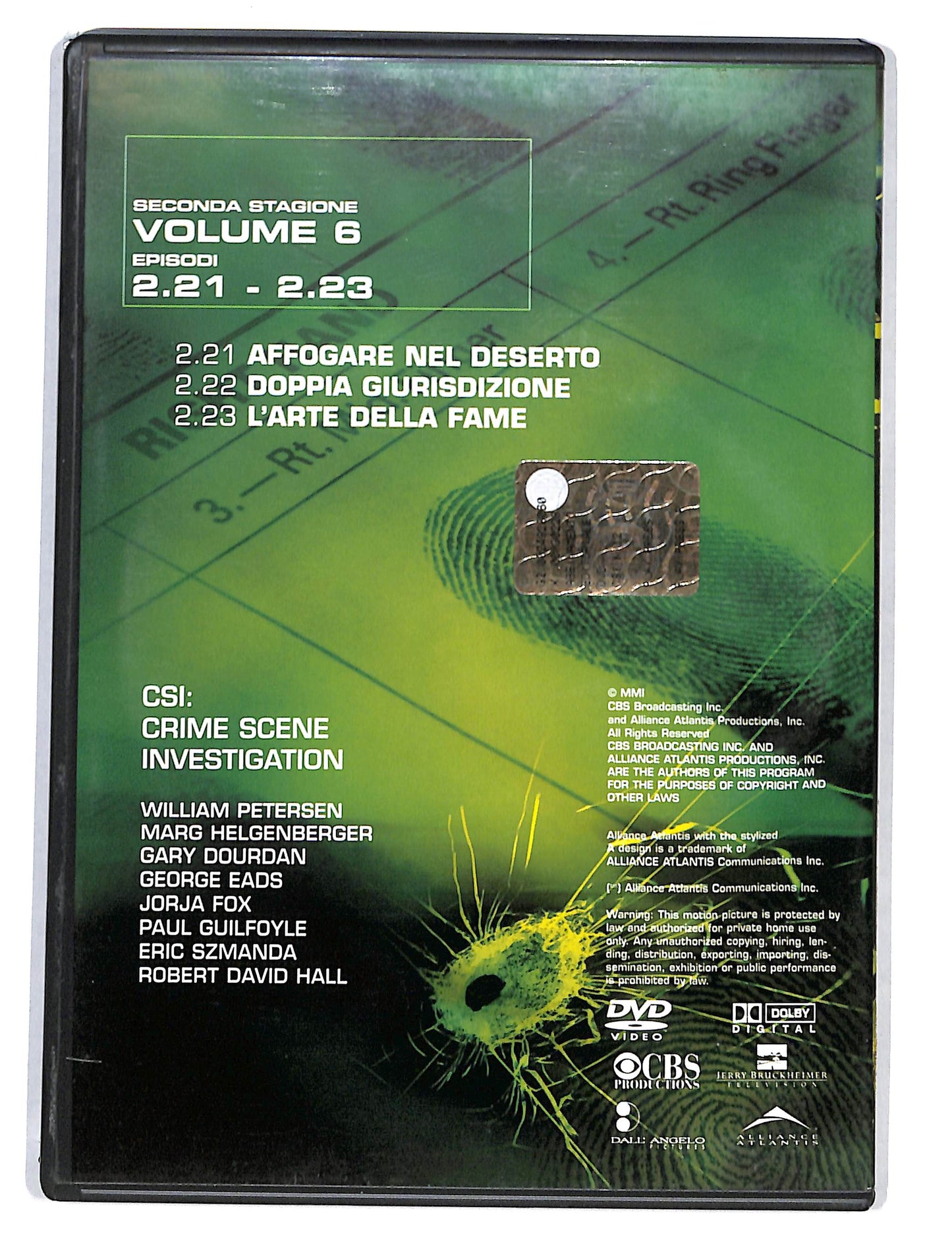EBOND CSI - seconda stagione volume 6 EDITORIALE DVD DB582343