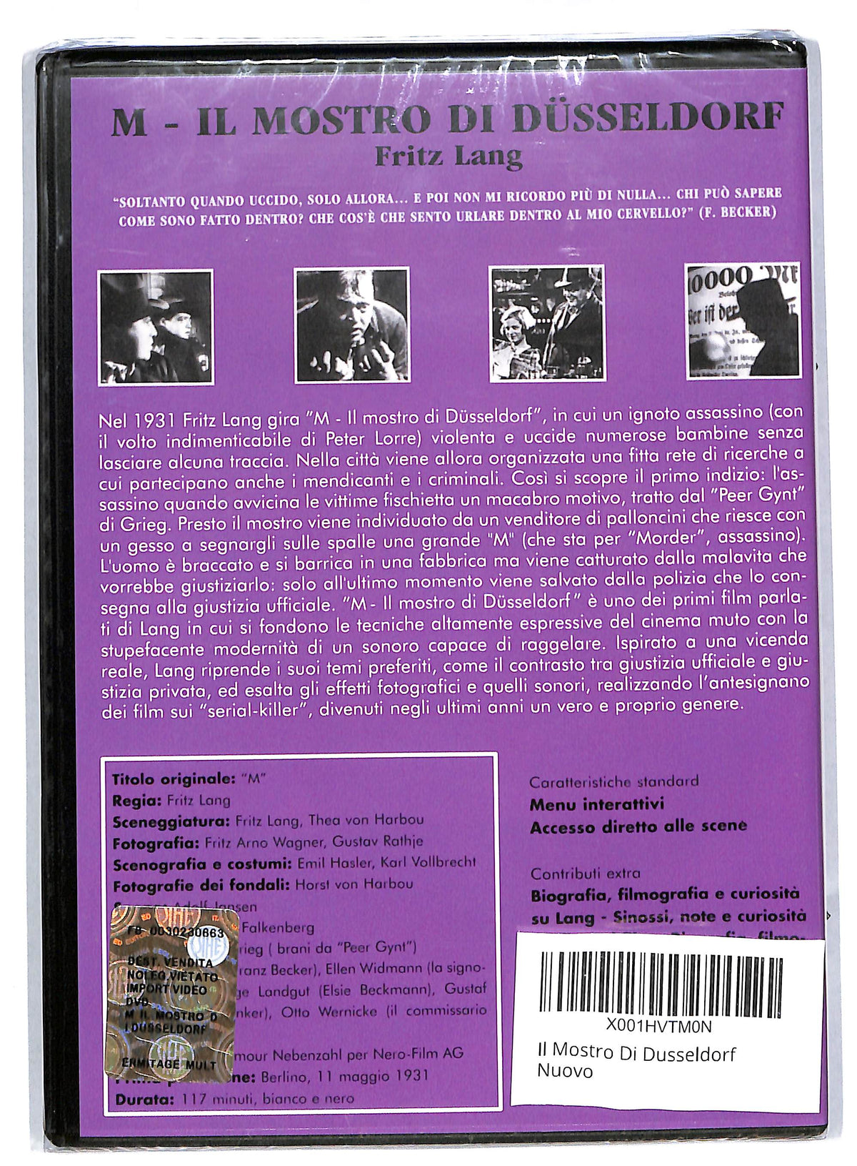 EBOND Il mostro di Dusseldorf DVD DB583210