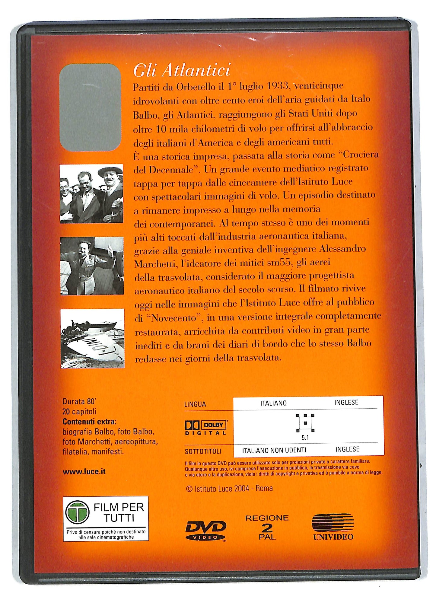 EBOND Novecento - gli atlantici le imprese degli anni '30 EDITORIALE DVD DB584614