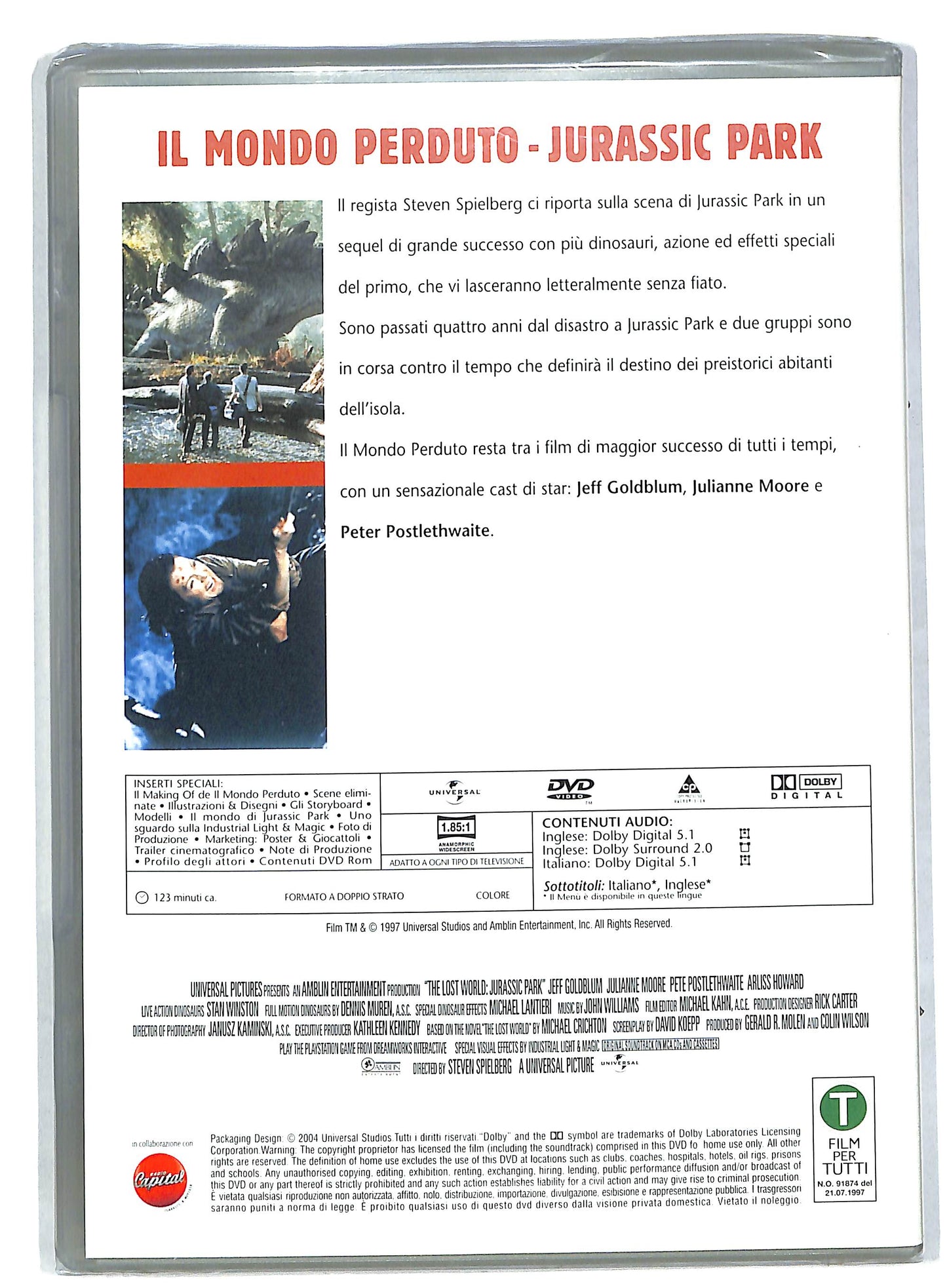 EBOND Il mondo perduto - jurassic park EDITORIALE DVD DB584626