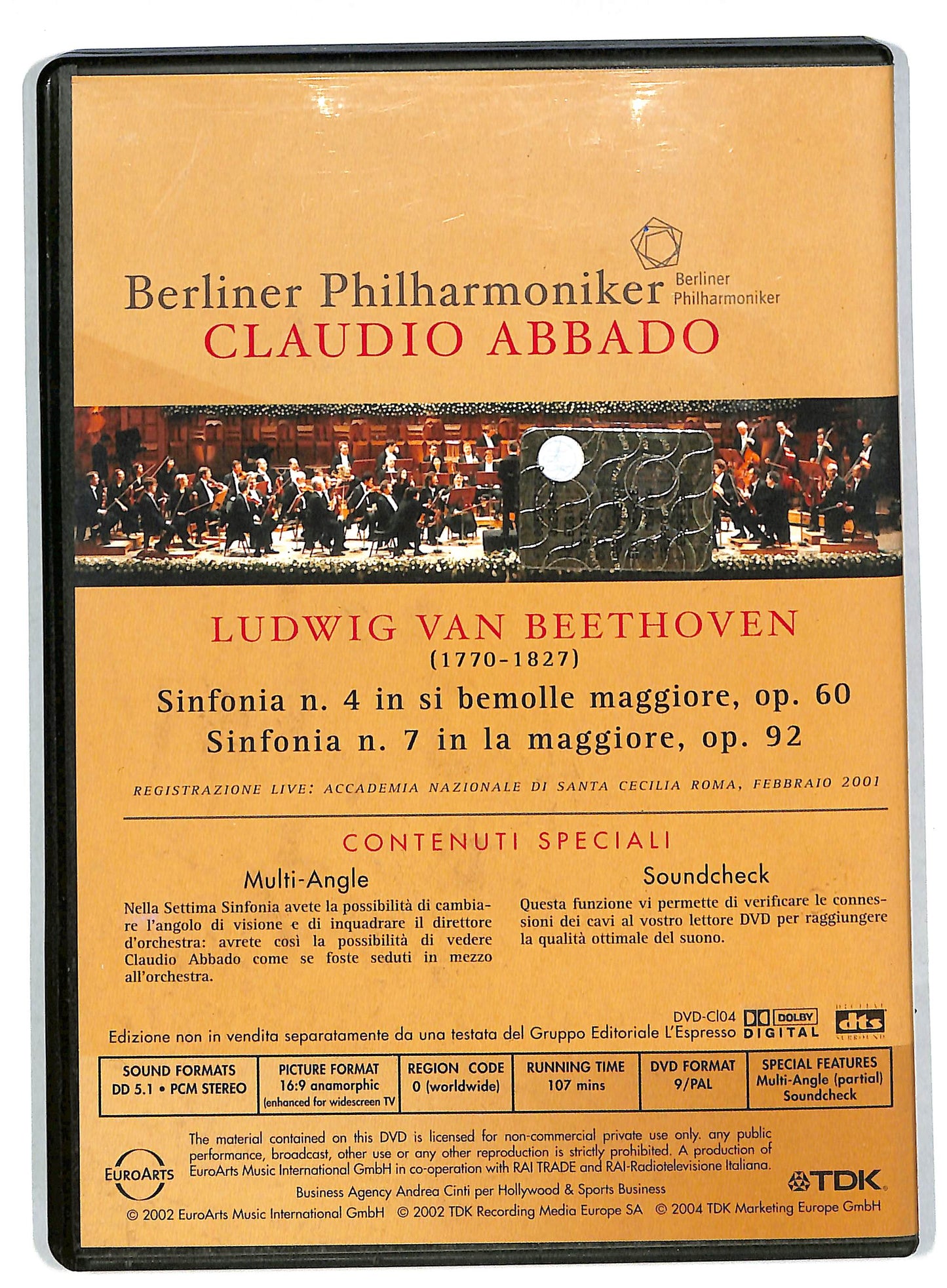 EBOND Beethoven sinfonie 4 e 7 abbado EDITORIALE DVD DB584820