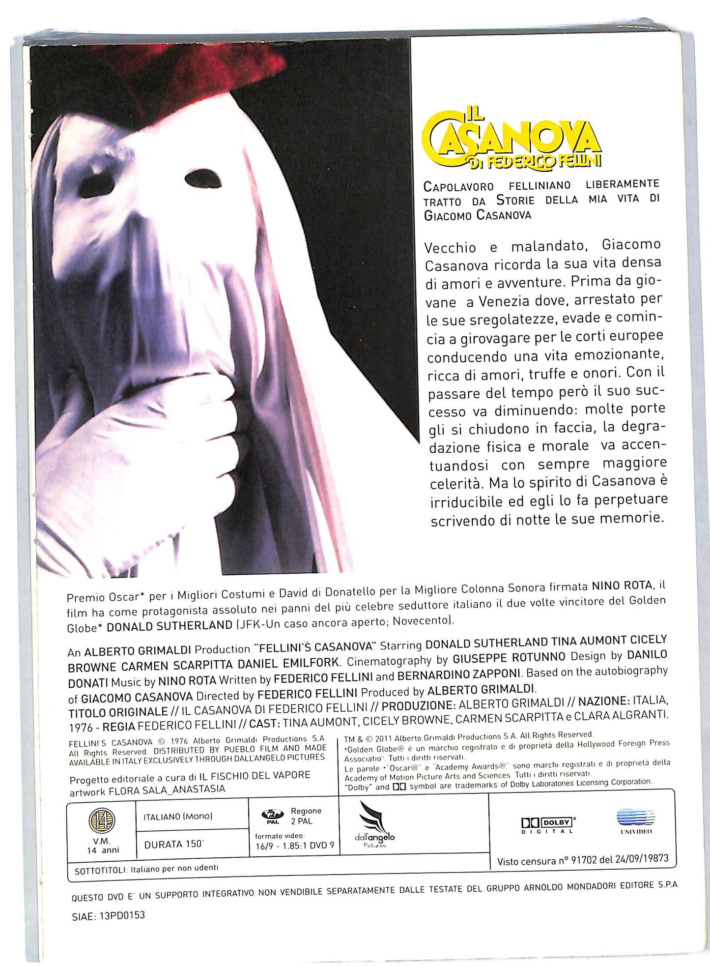 EBOND Il Casanova di Federico Fellini SLIPCASE EDITORIALE DVD DB584843