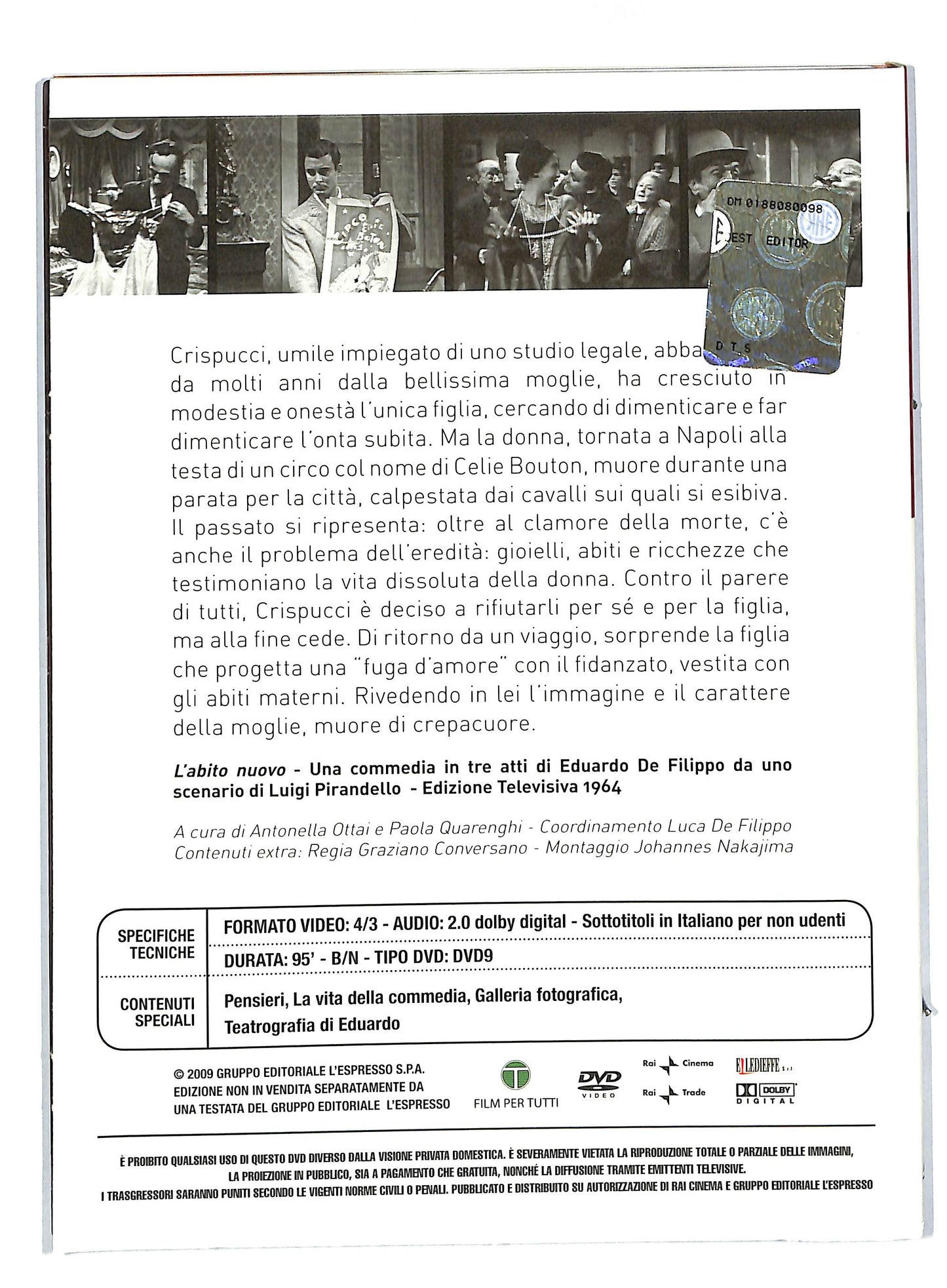 EBOND L'abito nuovo - le commedie di eduardo EDITORIALE DIGIPACK DVD DB584848