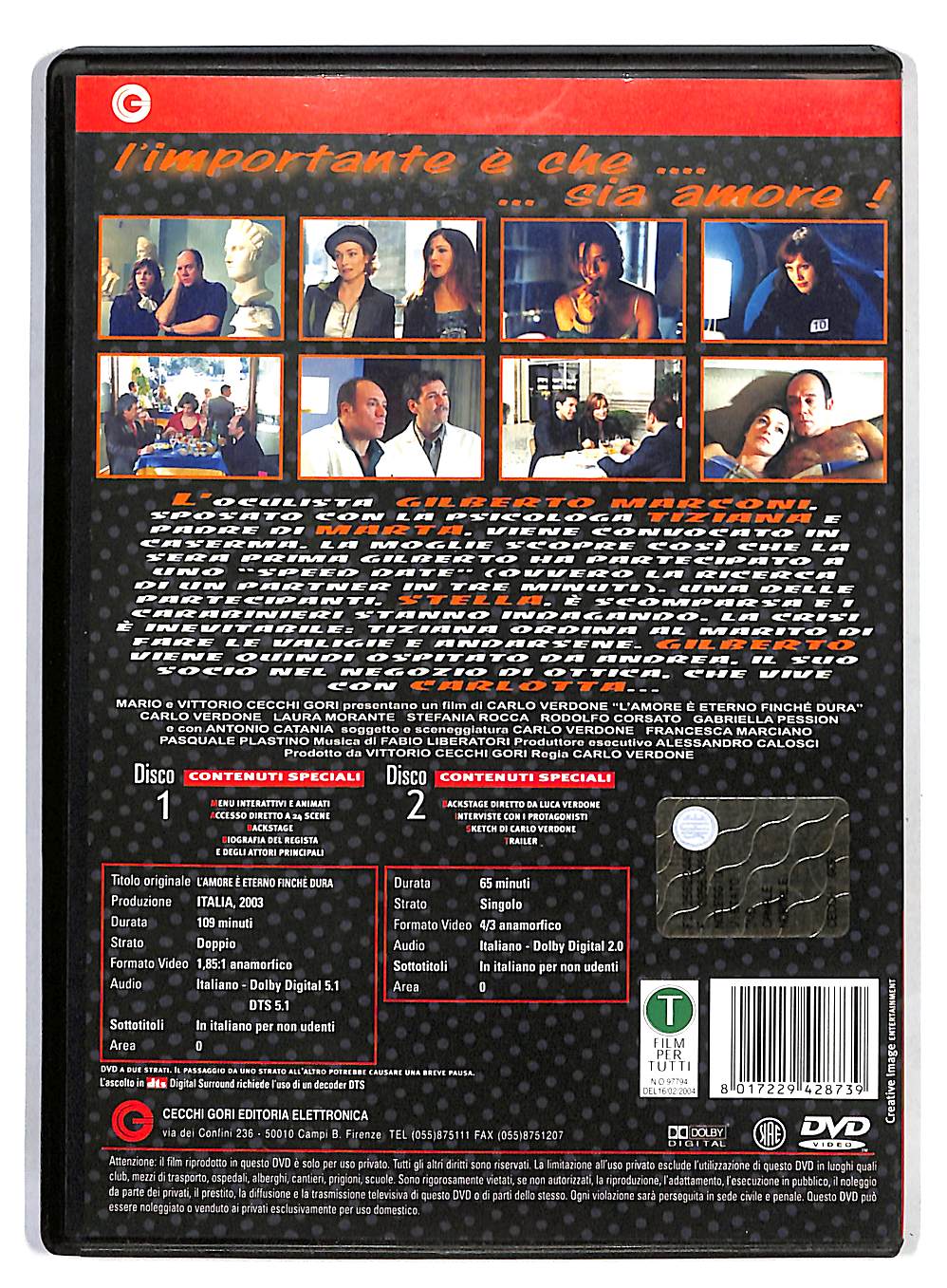 EBOND L'amore e Eterno Finche Dura (2 Dischi) DVD DB585429