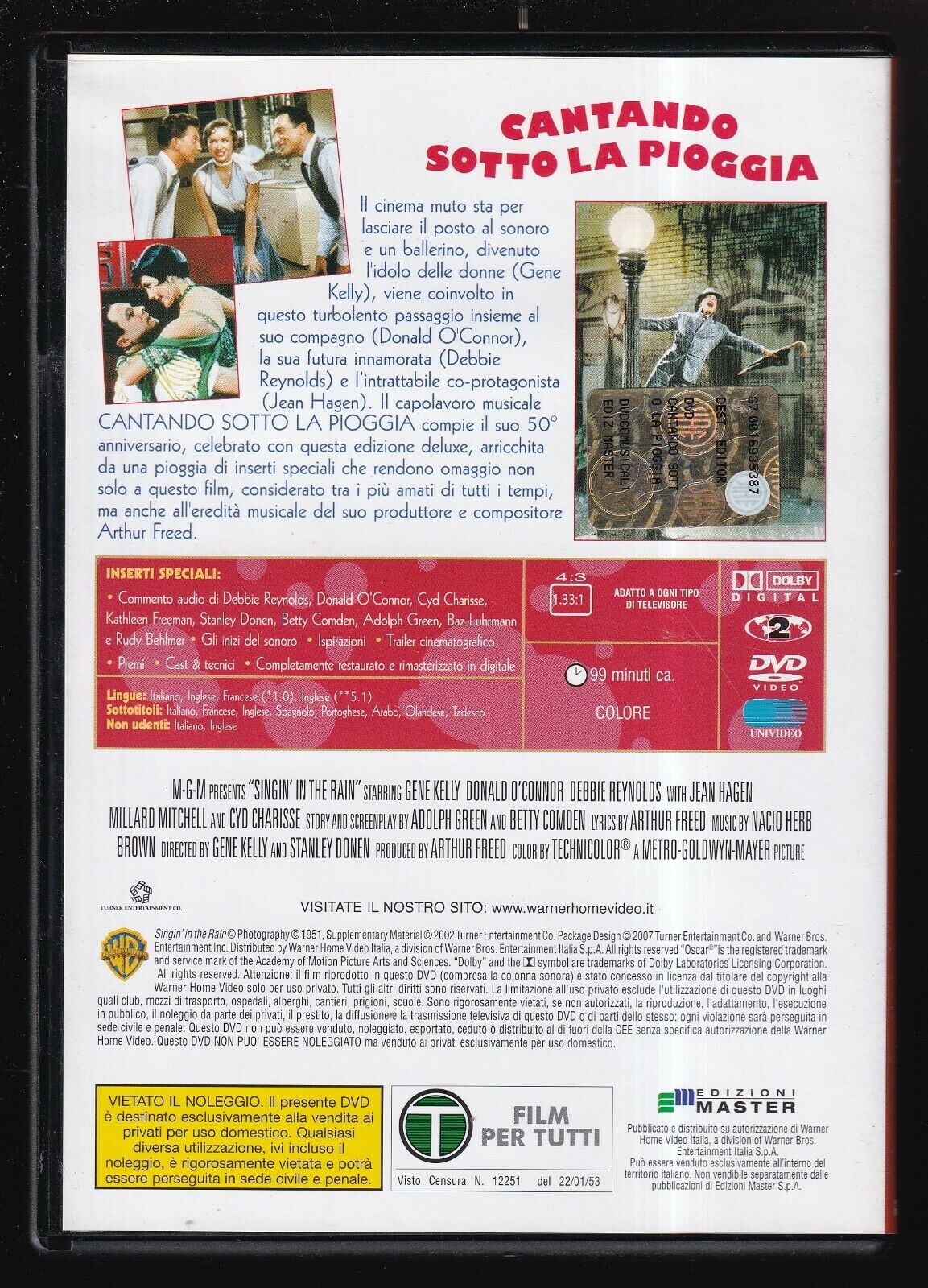 EBOND Cantando Sotto La Pioggia Editoriale DVD DB585463