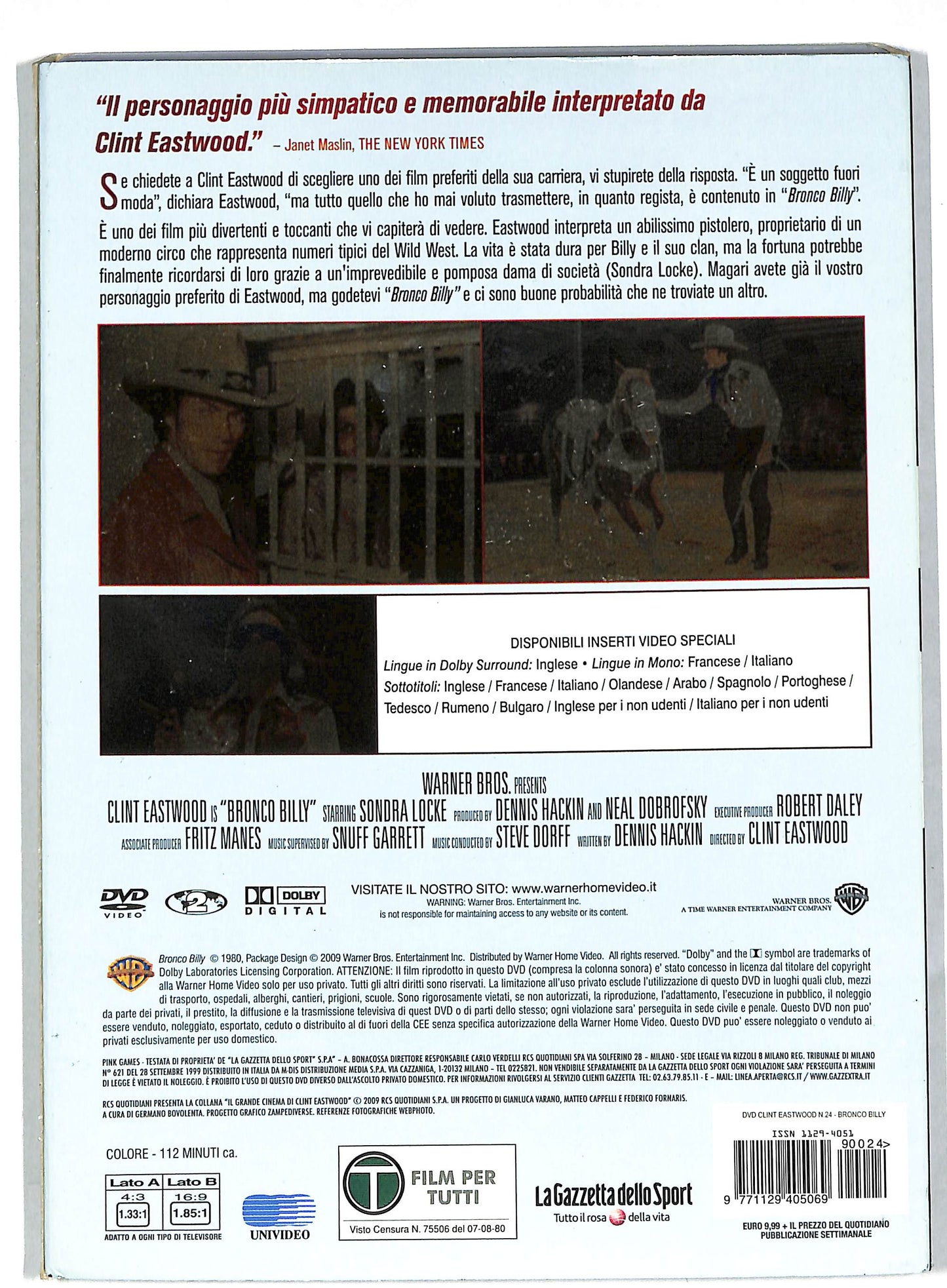 EBOND Bronco Billy slipcase EDITORIALE DVD DB586602