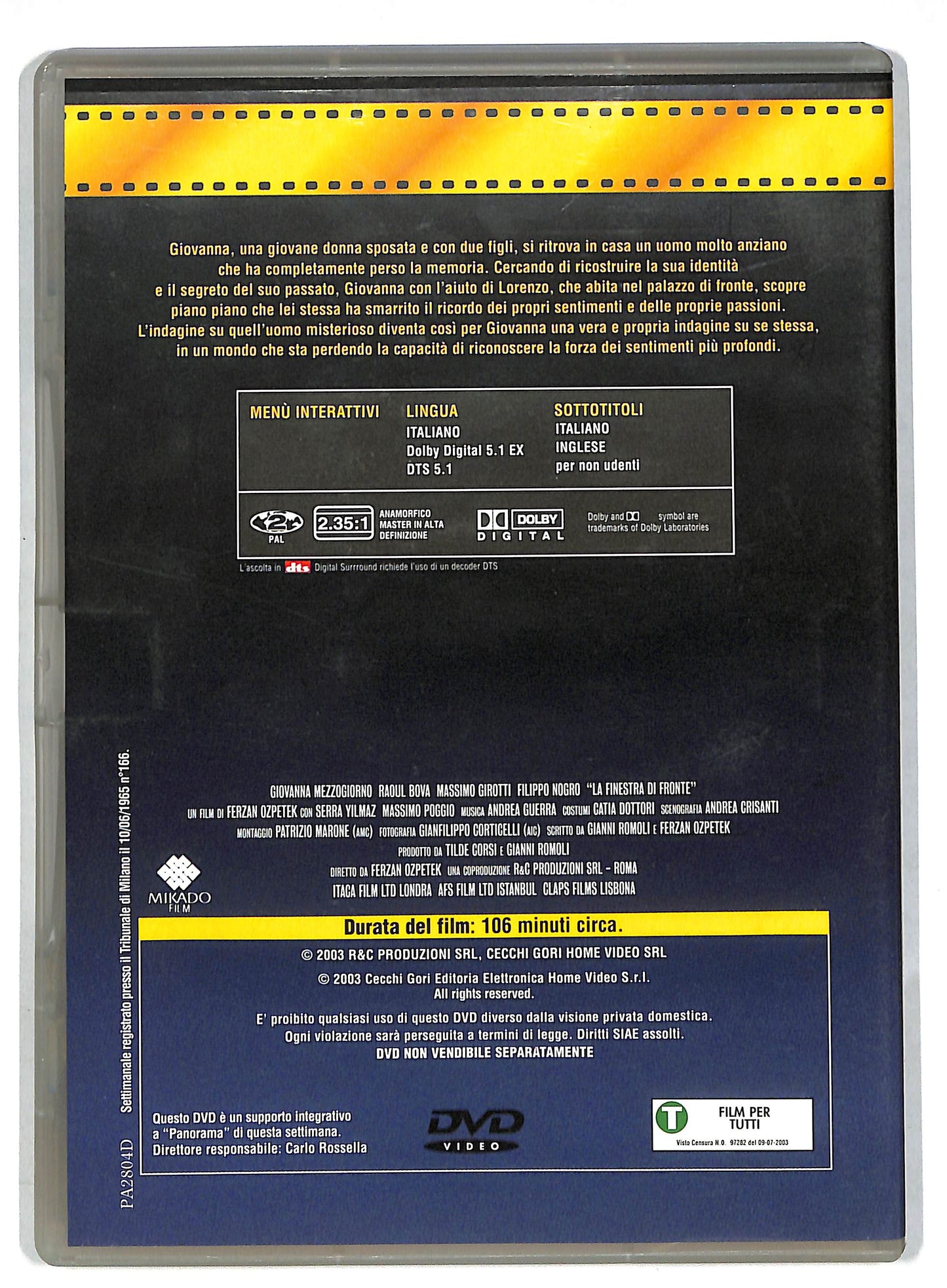 EBOND La finestra di fronte EDITORIALE DVD DB586649