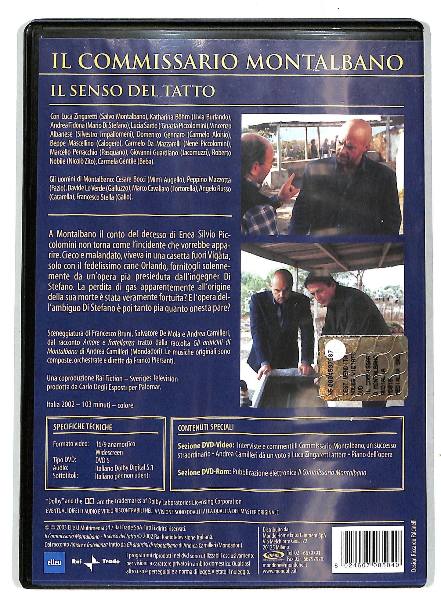 EBOND Il commissario Montalbano - Il senso del tatto DVD DB587109