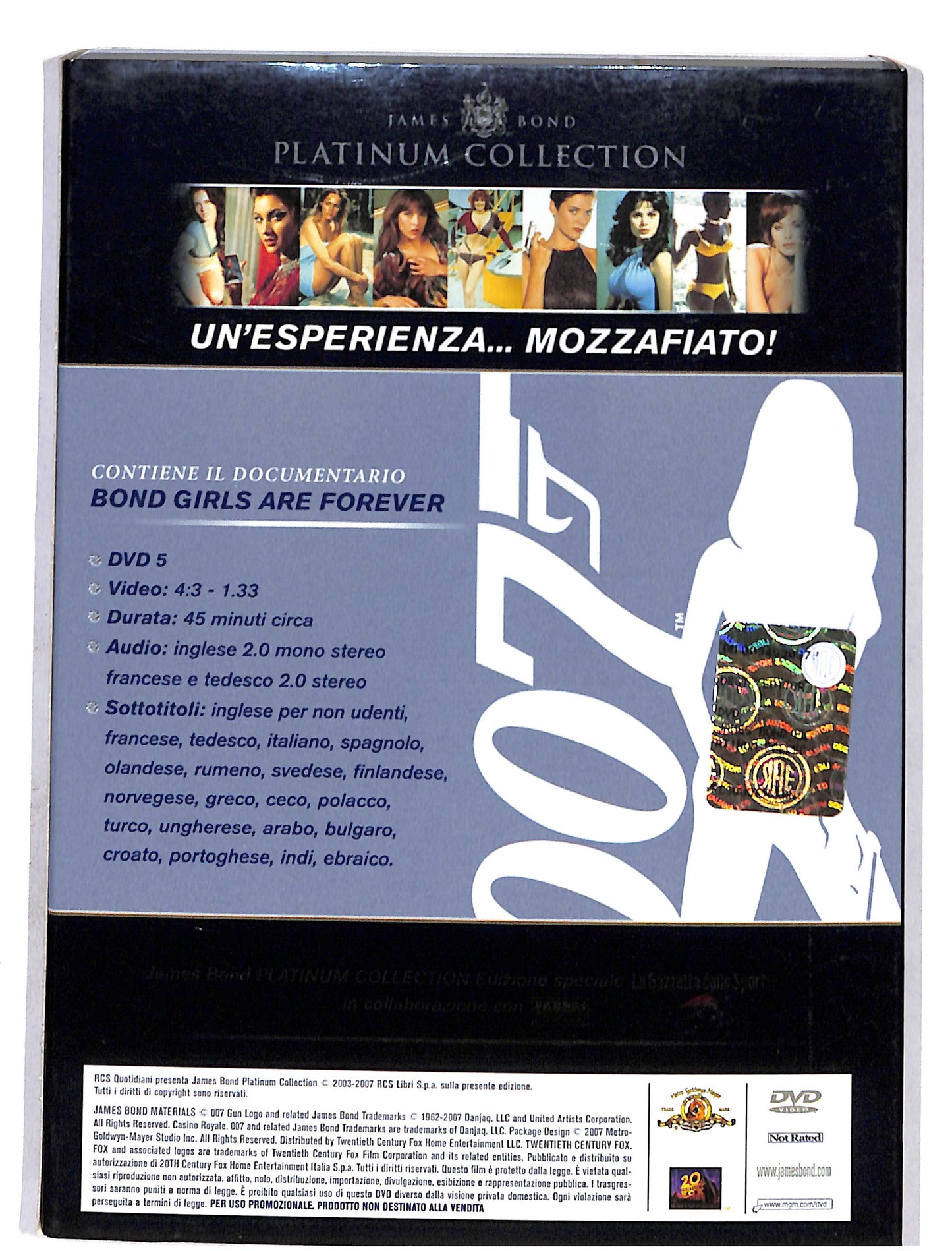 EBOND 007 bond girls are forever EDITORIALE DVD DB587343