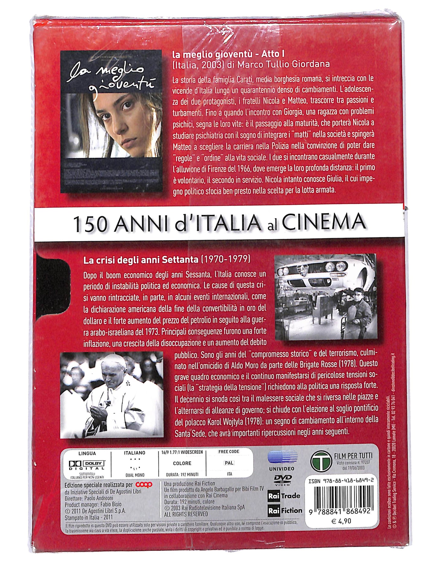 EBOND 150 anni d'italia al cinema vol8 - la meglio gioventu DVD DB587939