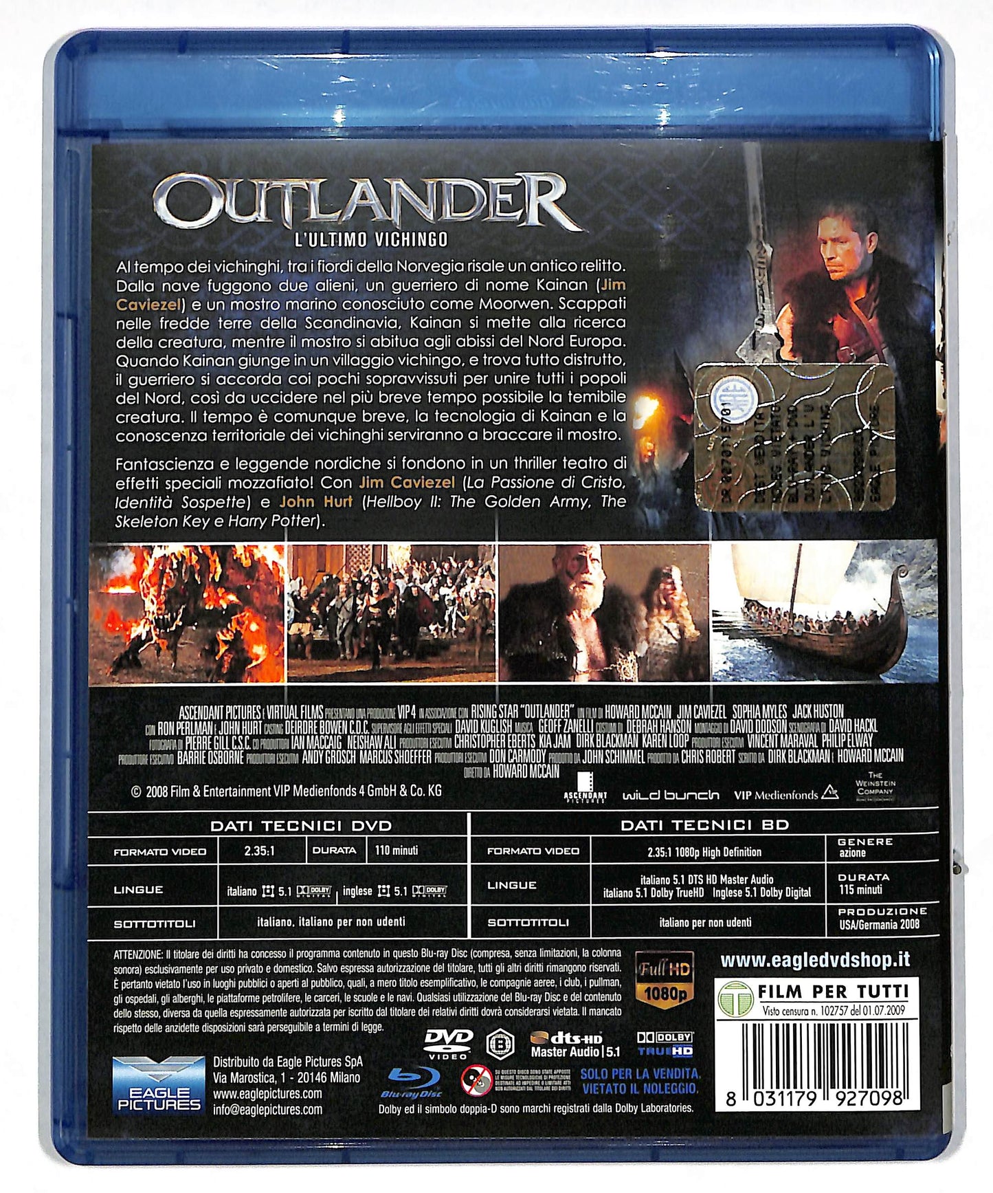 EBOND Outlander - L'ultimo vichingo BLURAY DB588838