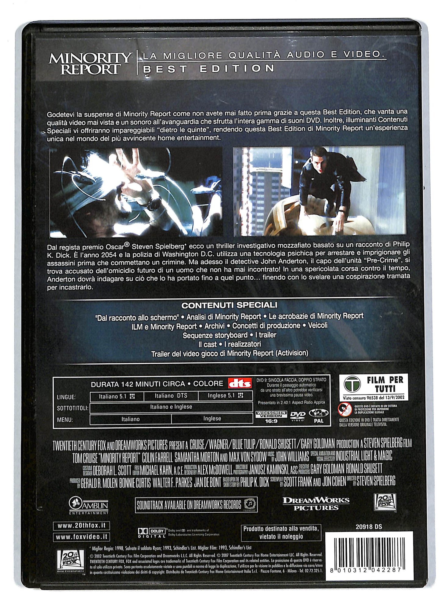 EBOND Minority Report EDIZIONE SPECIALE DVD DB589320