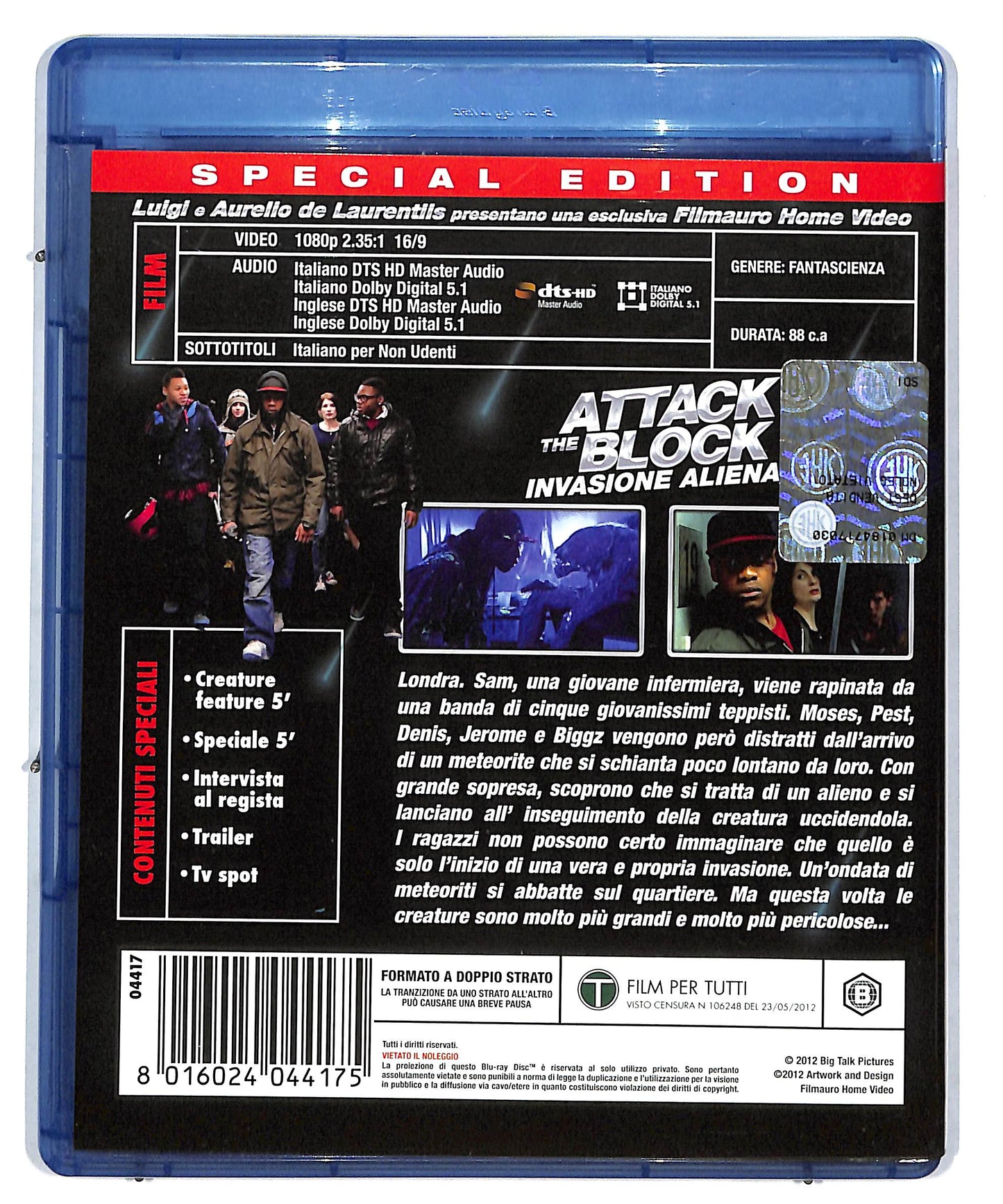 EBOND Attack The Block - Invasione Aliena EDIZIONE SPECIALE BLURAY DB589376