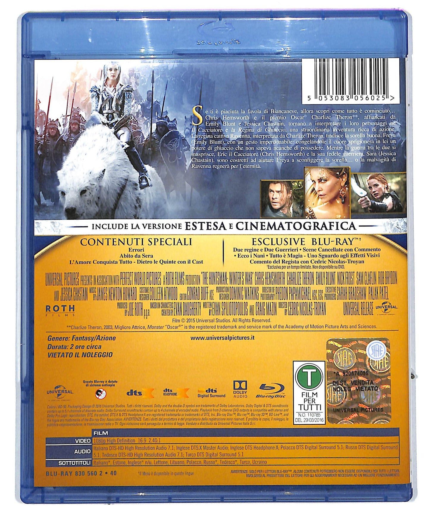 EBOND Il Cacciatore e La Regina Di Ghiaccio BLURAY DB589427