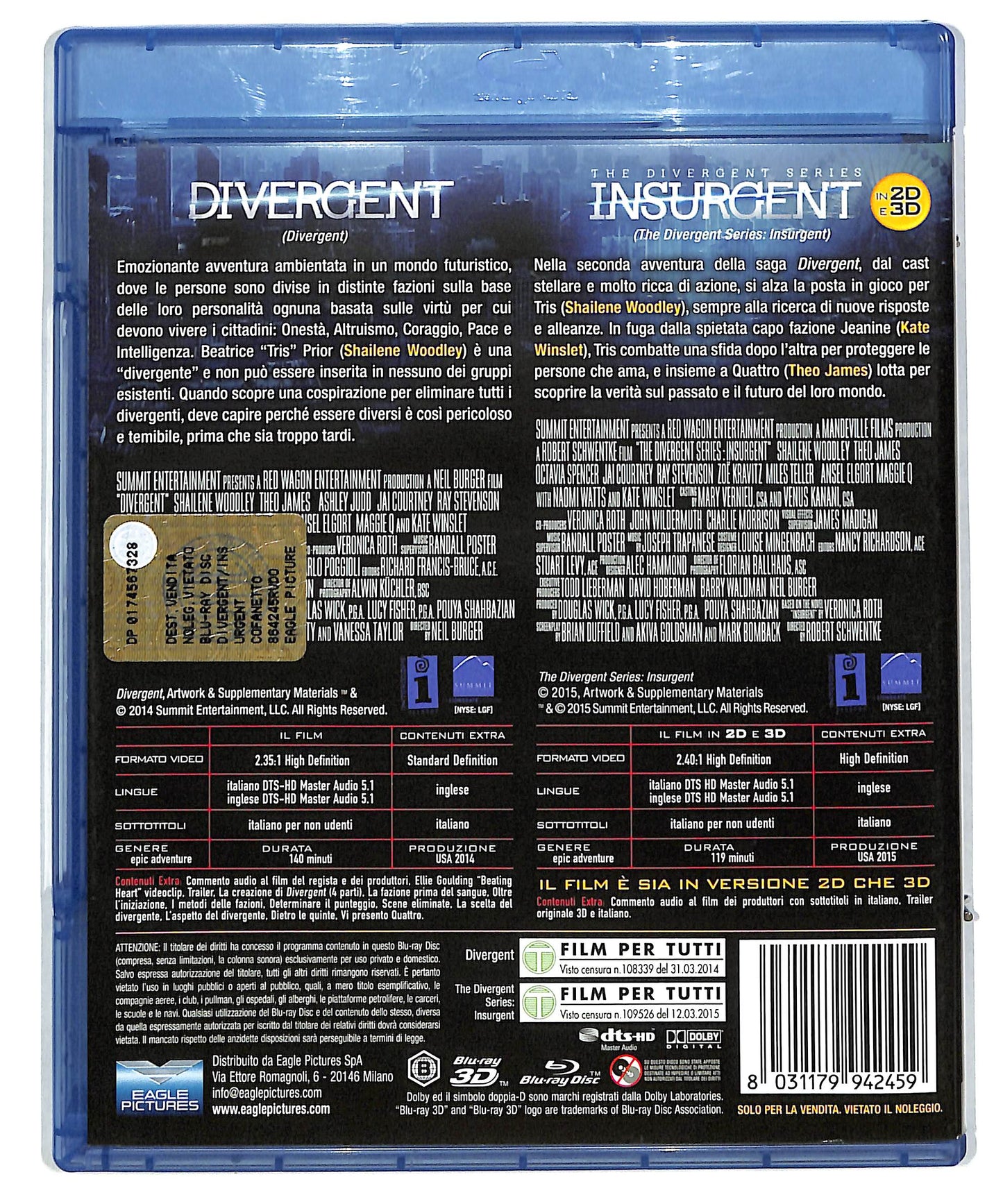 EBOND Divergent - Insurgent BLURAY DB590142