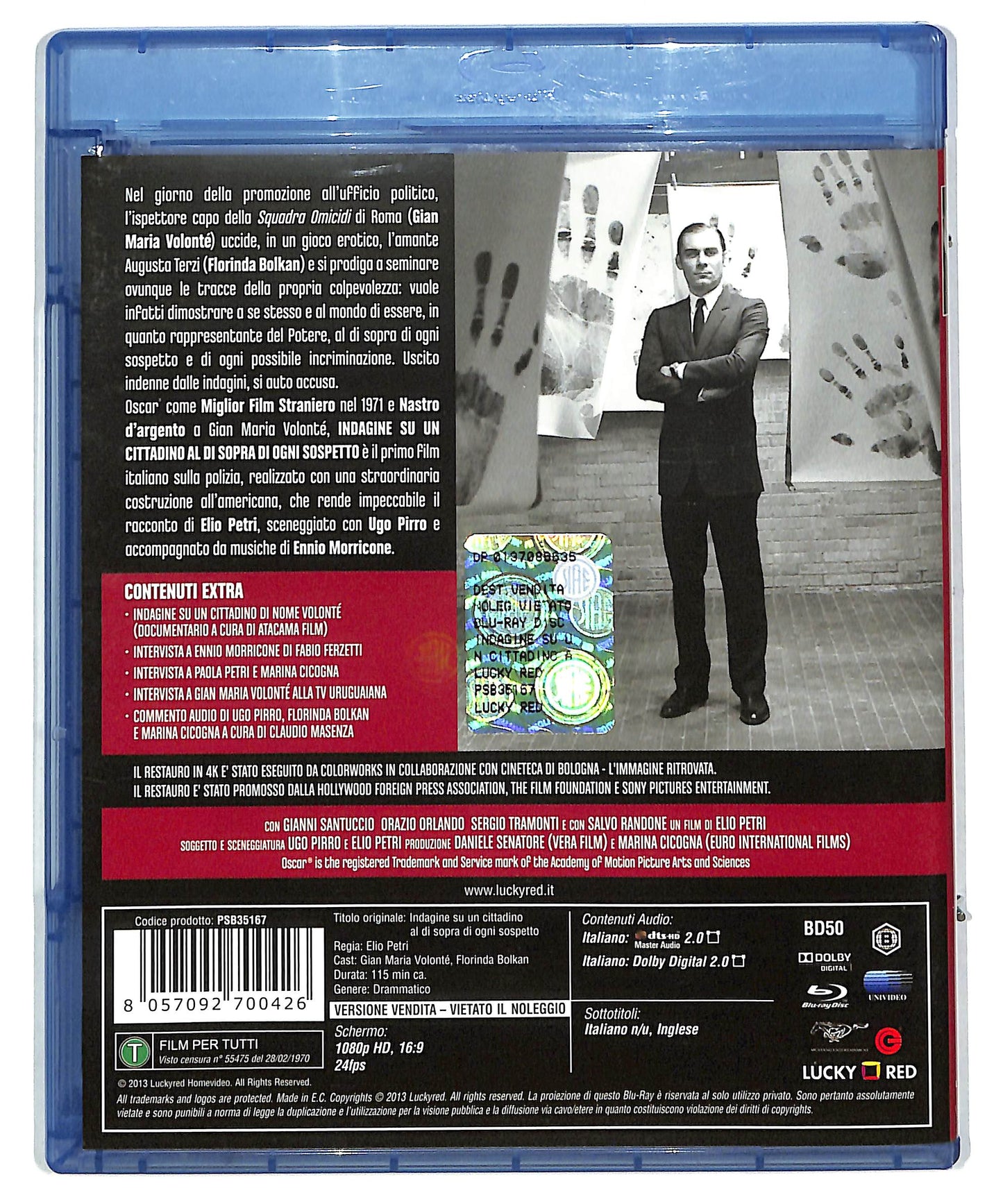EBOND Indagine su un cittadino al di sopra di ogni sospetto BLURAY DB590146