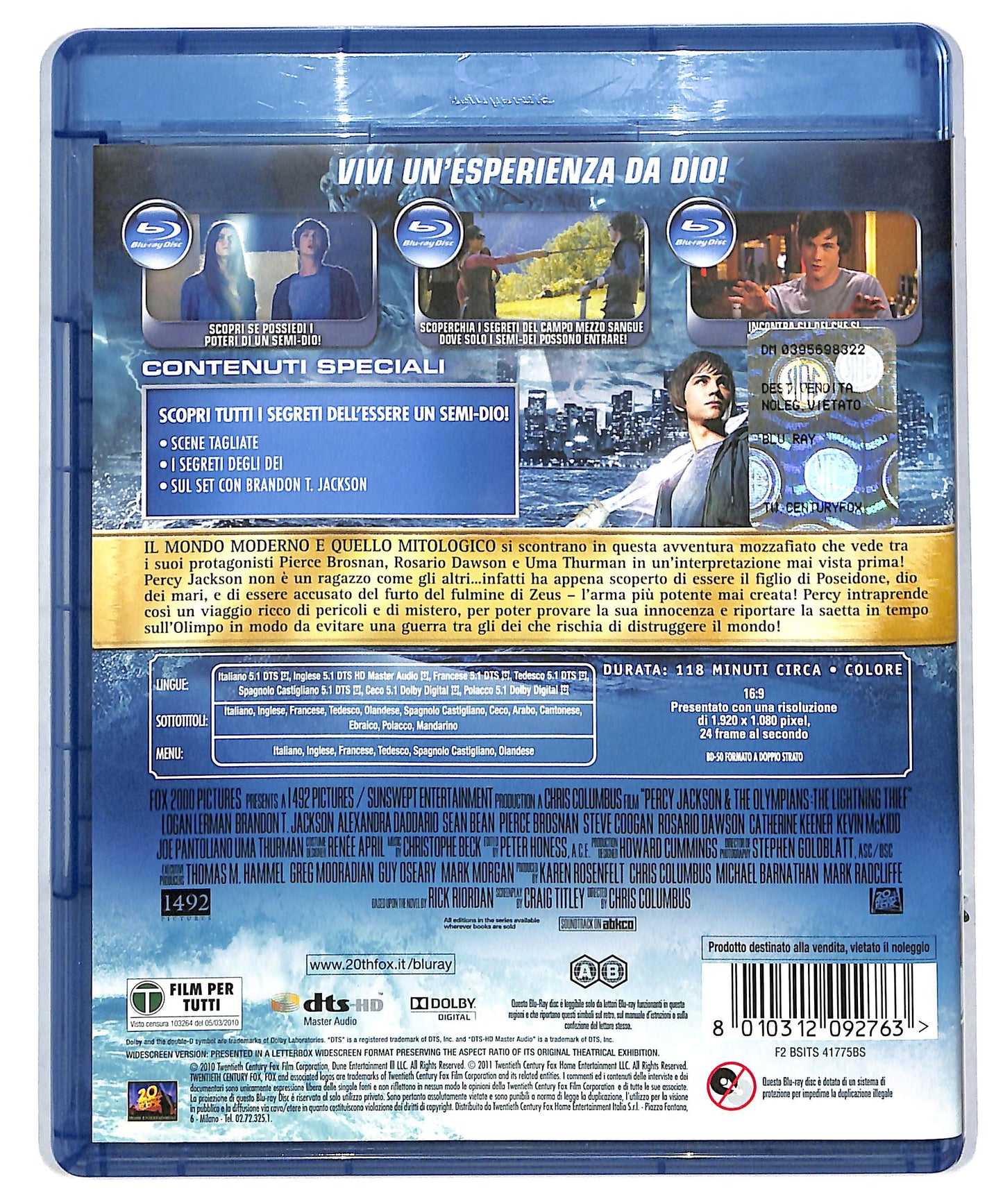 EBOND Percy Jackson e gli dei dell'Olimpo - Il ladro di fulmini BLURAY DB590163