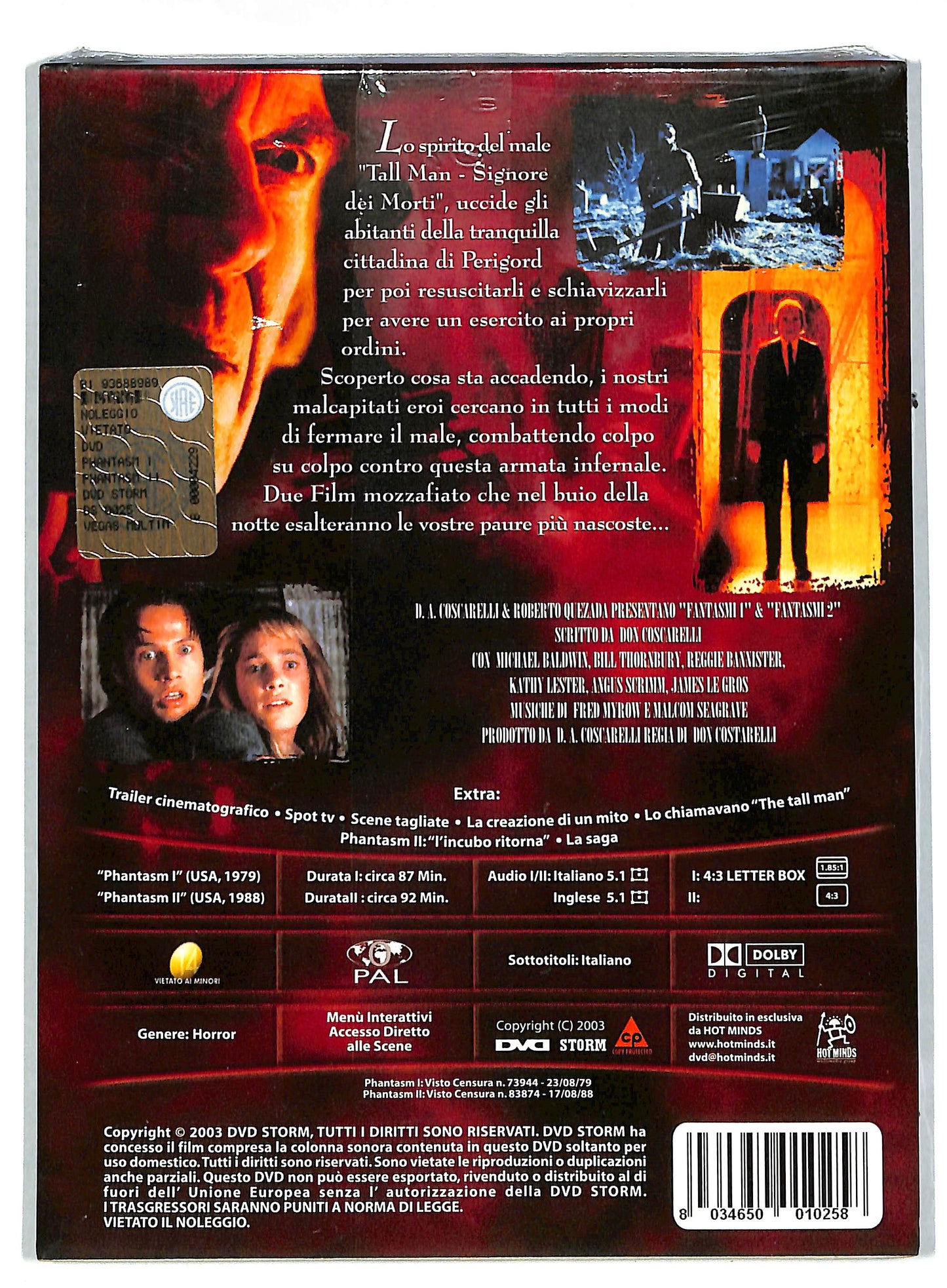 EBOND Phantasm DIGIPACK 2 dischi DVD DB590656