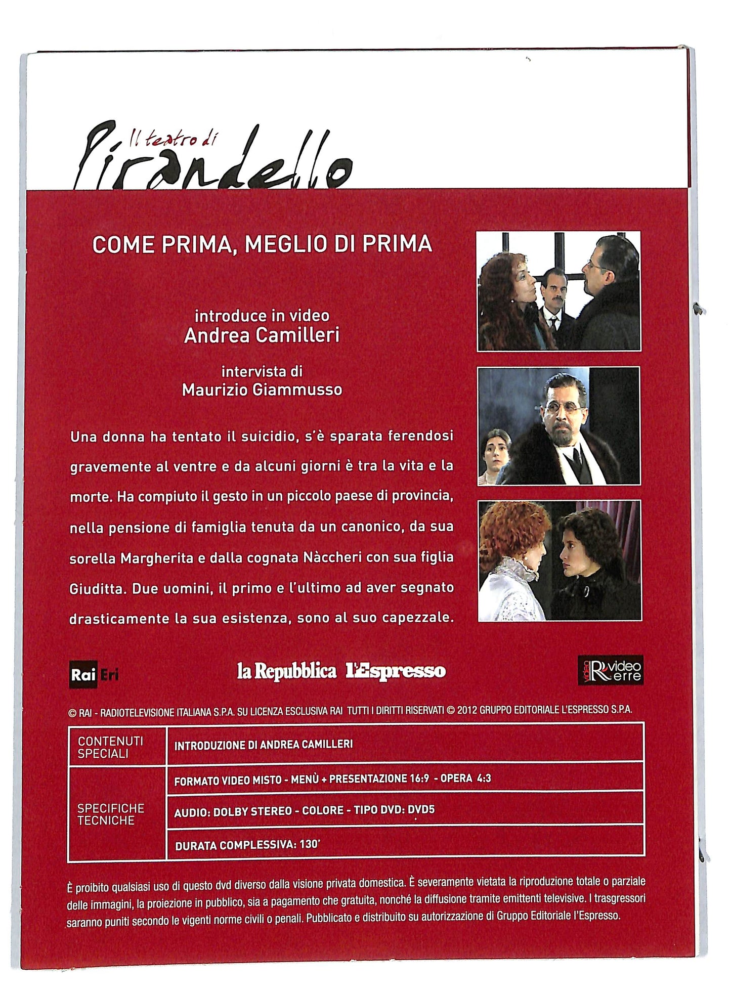 EBOND Come prima meglio di prima - Il teatro di pira EDITORIALE DVD DB591116
