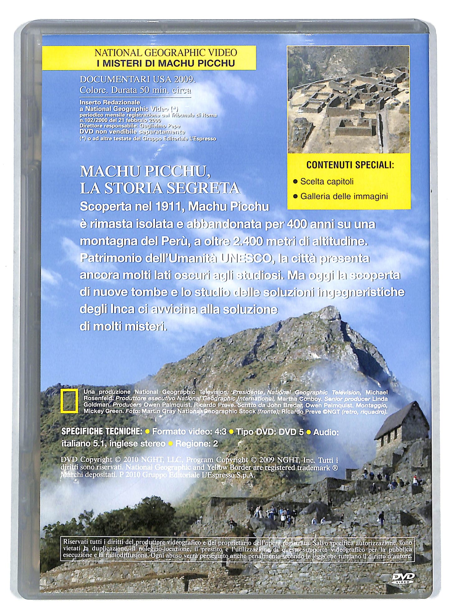 EBOND I misteri di Machu picchu - National geographic EDITORIALE DVD DB591135
