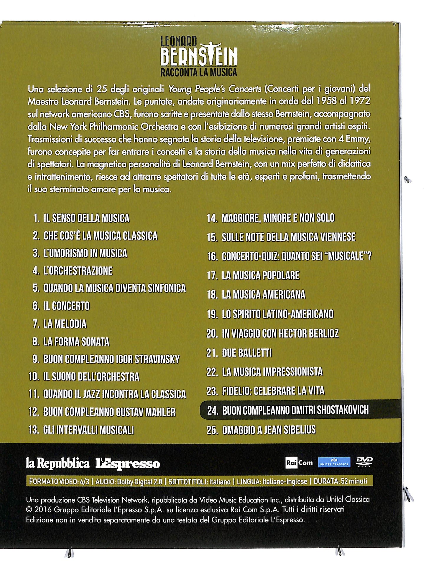 EBOND Leonardo Bernstein vol 24 - Buon compleanno EDITORIALE DVD DB591149