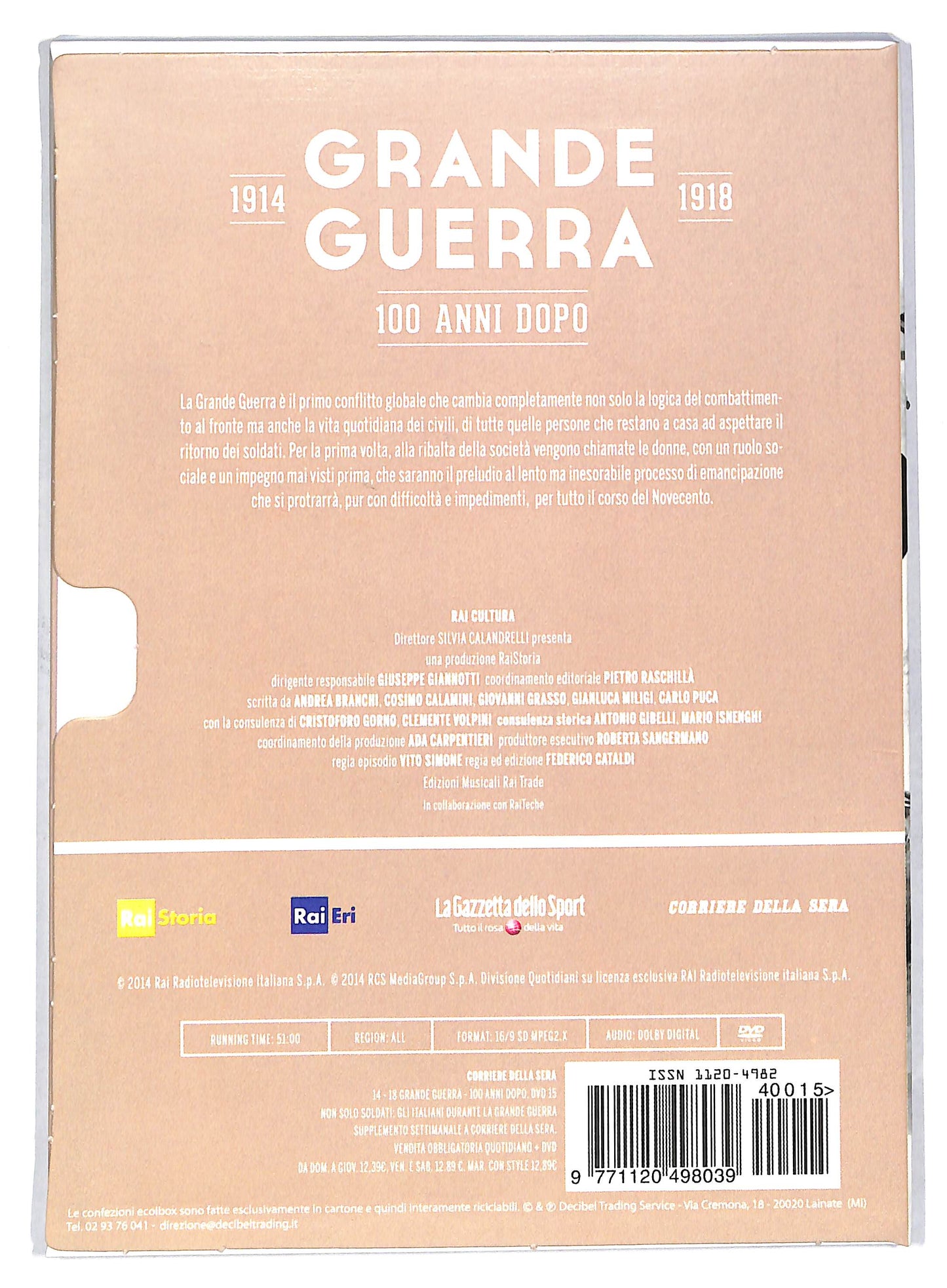 EBOND Non solo soldati gli italiani - Grande guerra 1914 EDITORIALE DVD DB591176