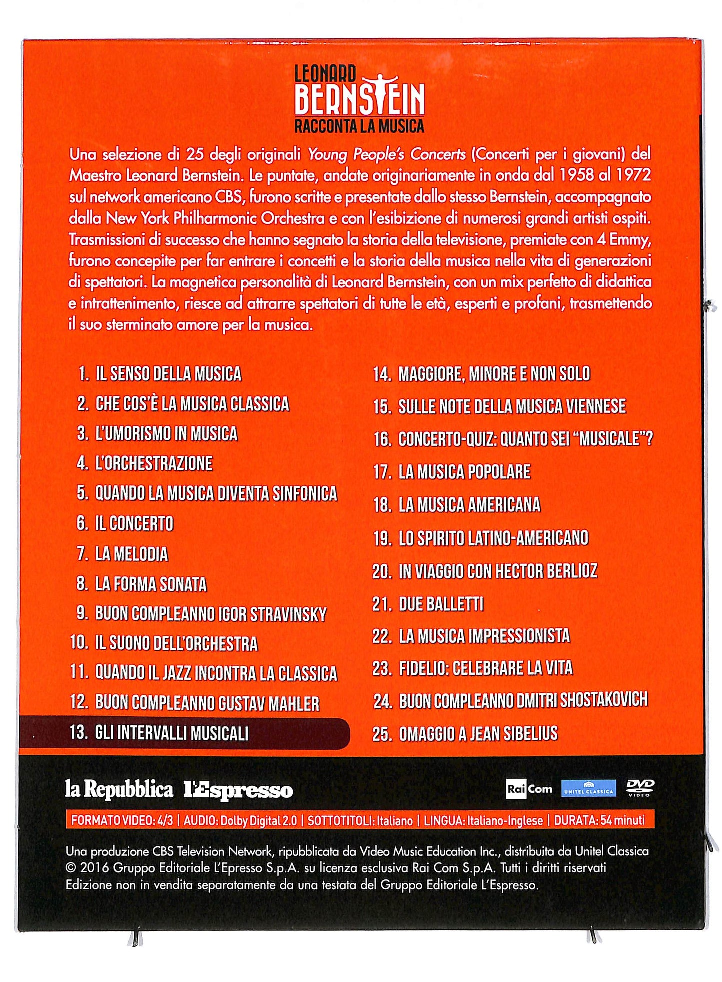 EBOND Leonard Bernstein vol 13 - gli intervalli musicali EDITORIALE DVD DB591319