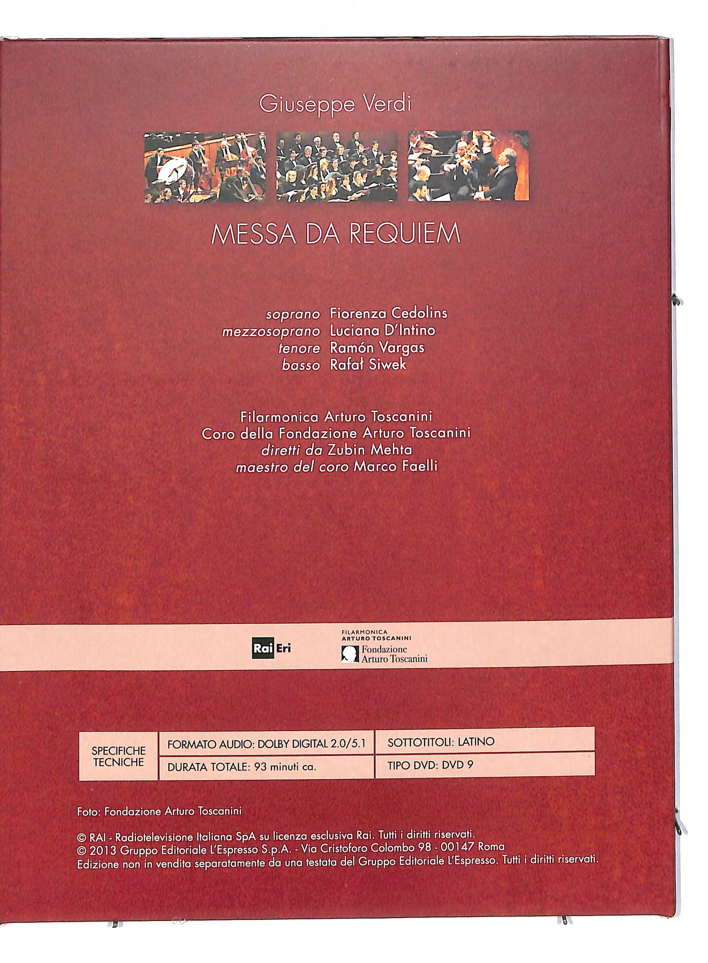 EBOND Messa da requiem - Viva Verdi 1813 - 2013 EDITORIALE DVD DB591421