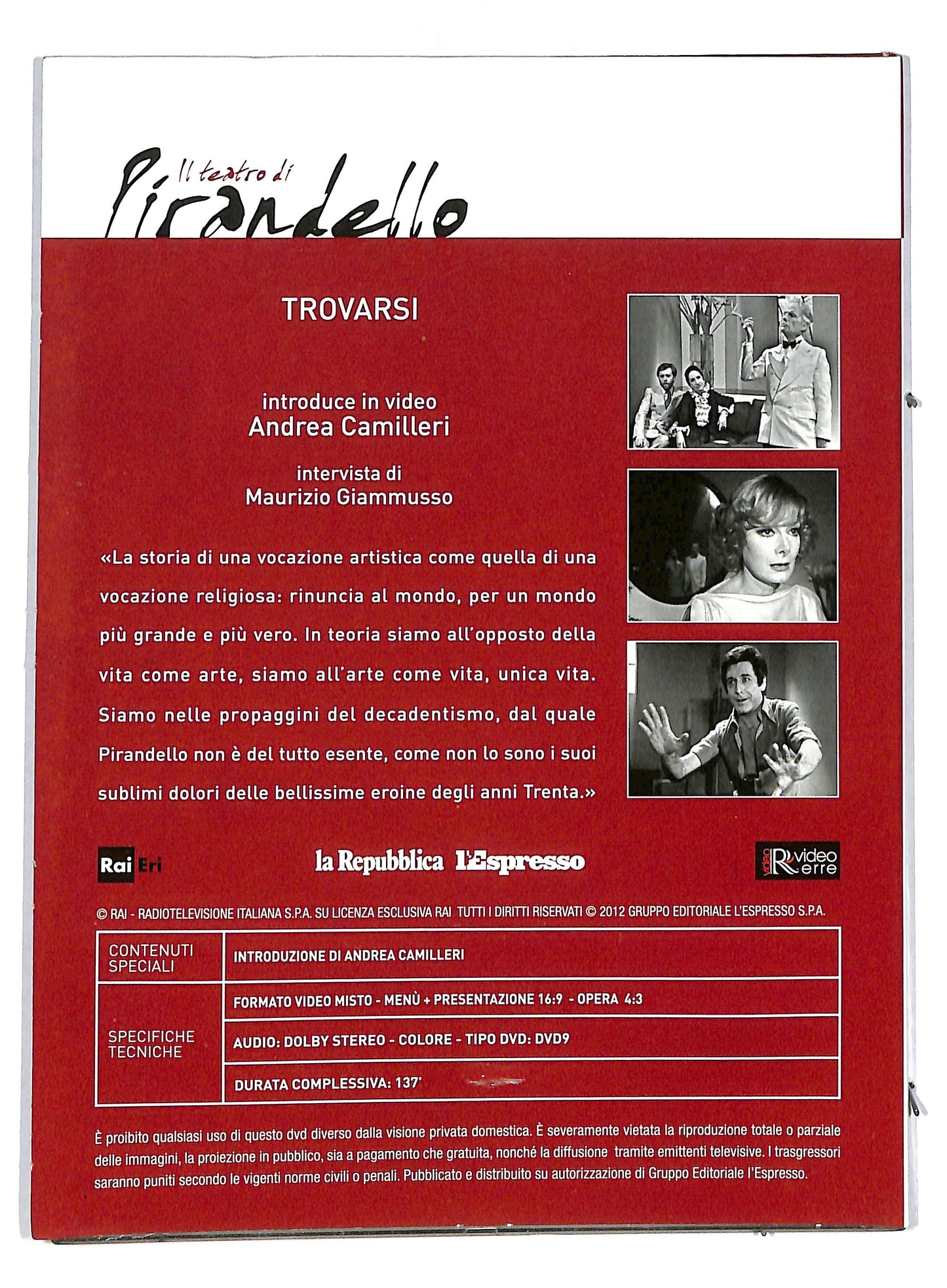 EBOND Il teatro di Pirandello - Trovarsi EDITORIALE DIGIPACK DVD DB591447