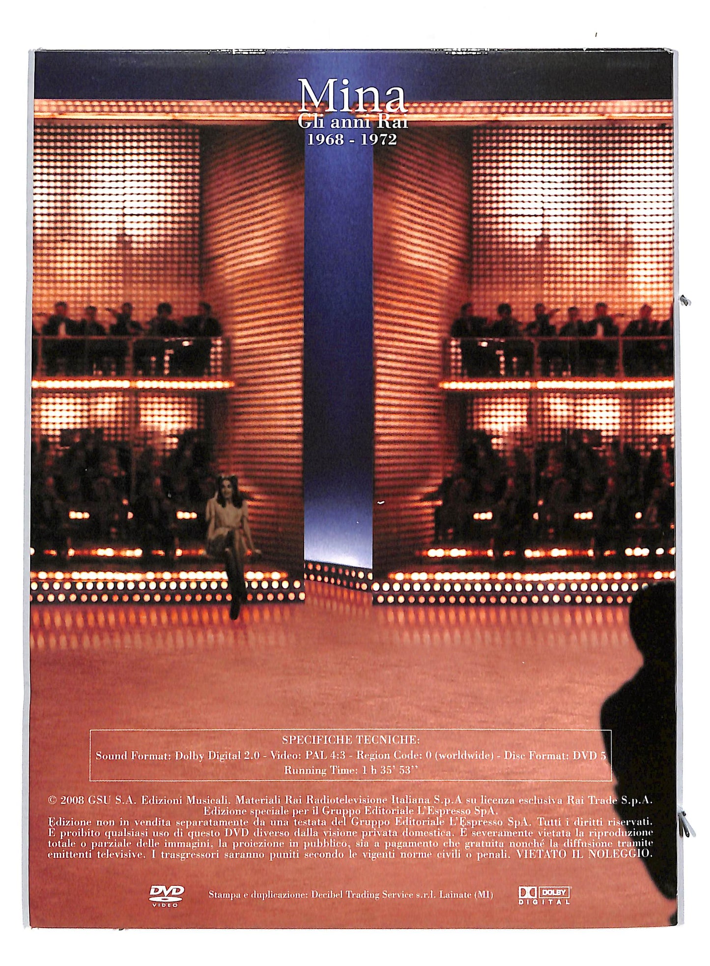 EBOND Mina gli anni rai 1968 - 1972 vol 2 EDITORIALE DVD DB591449