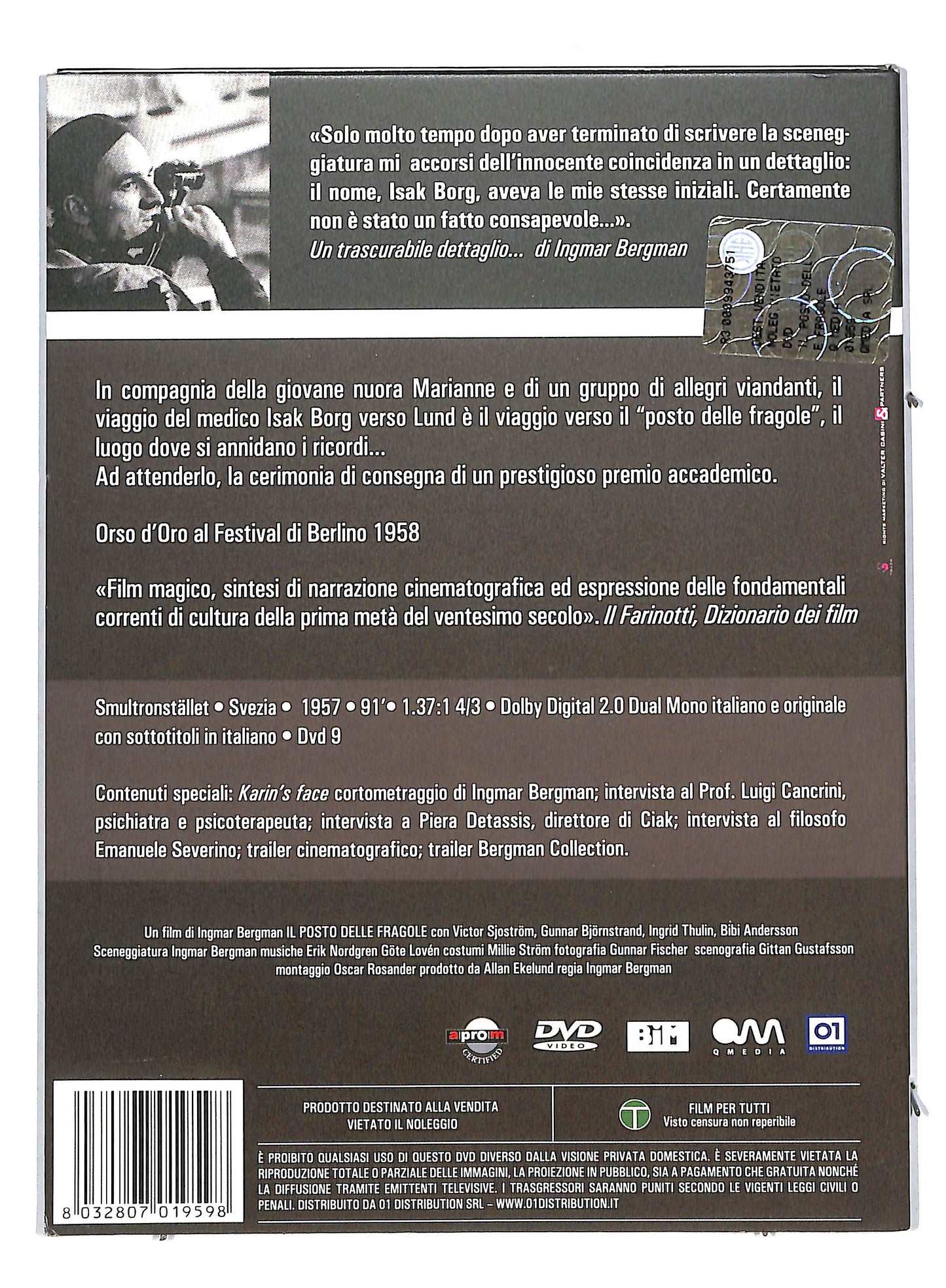 EBOND Il posto delle fragole DIGIPACK DVD DB591459