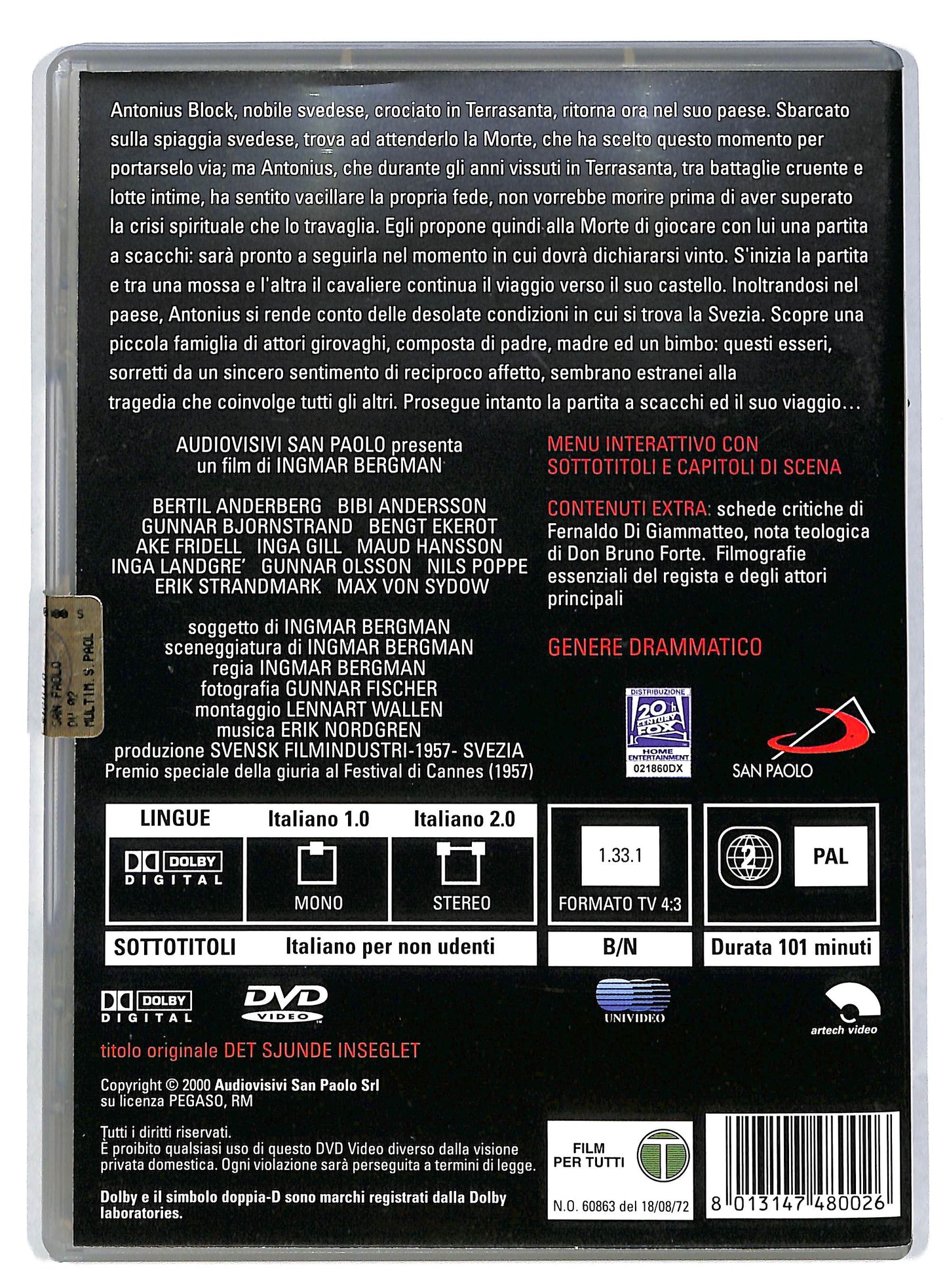 EBOND Il settimo sigillo DVD DB591473